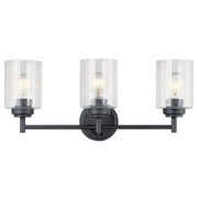 Winslow 22" 3-Light Bath Vanity Light, Black Finish - Bees Lighting