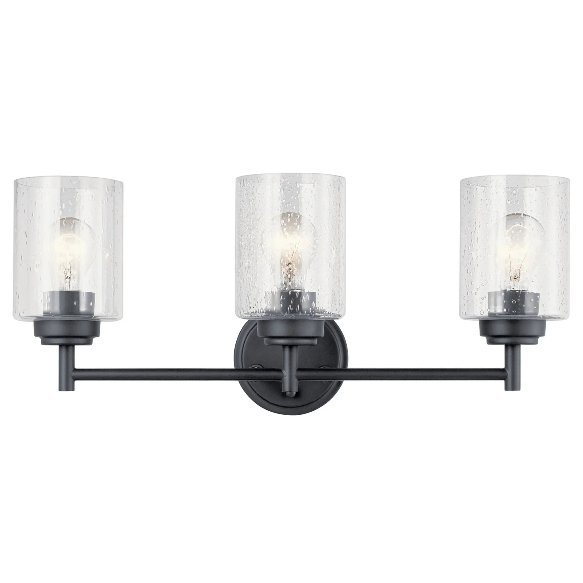 Winslow 22" 3-Light Bath Vanity Light, Black Finish - Bees Lighting