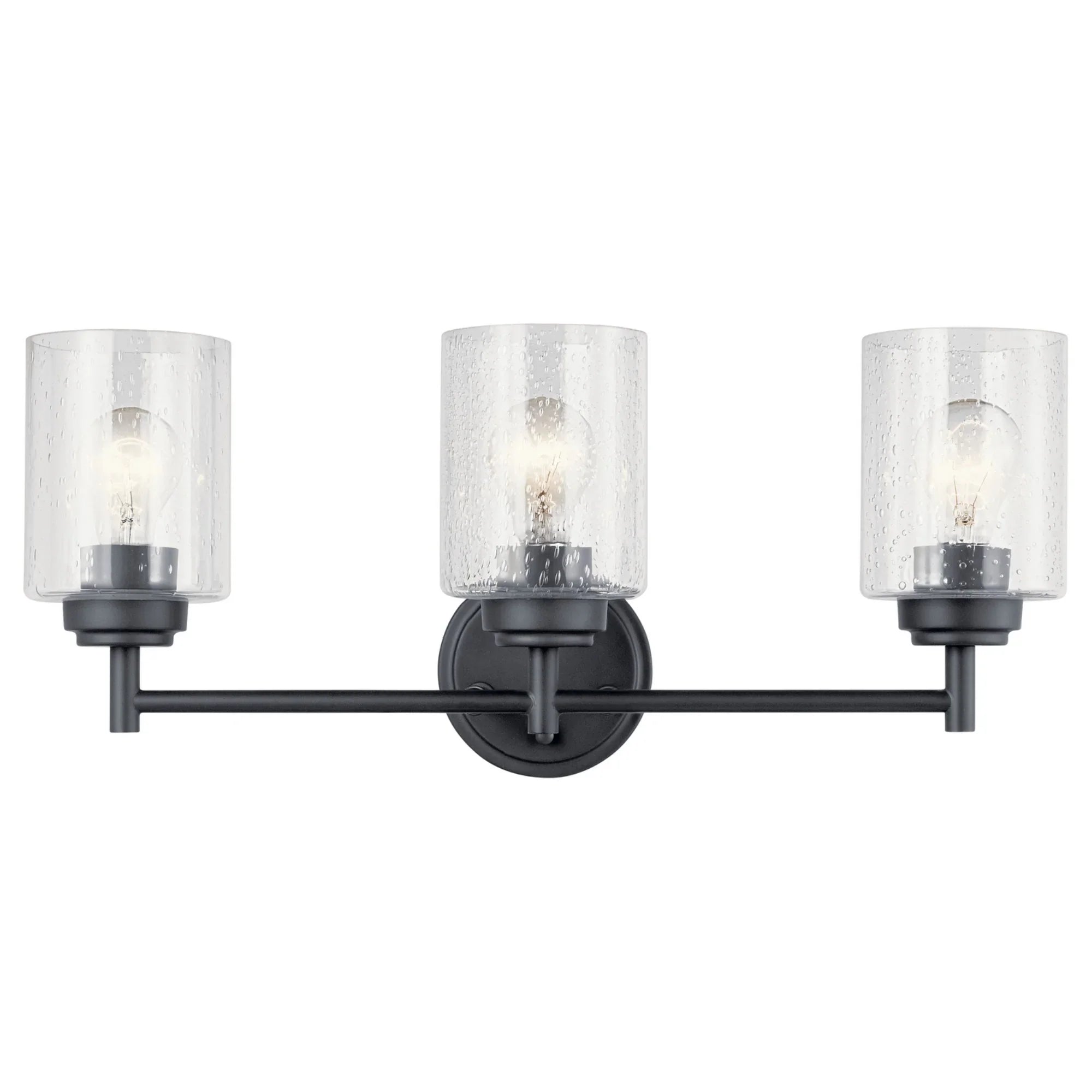 Winslow 22" 3-Light Bath Vanity Light, Black Finish - Bees Lighting