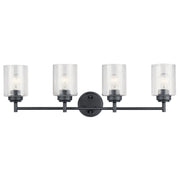 Winslow 30" 4-Light Bath Vanity Light, Black Finish - Bees Lighting