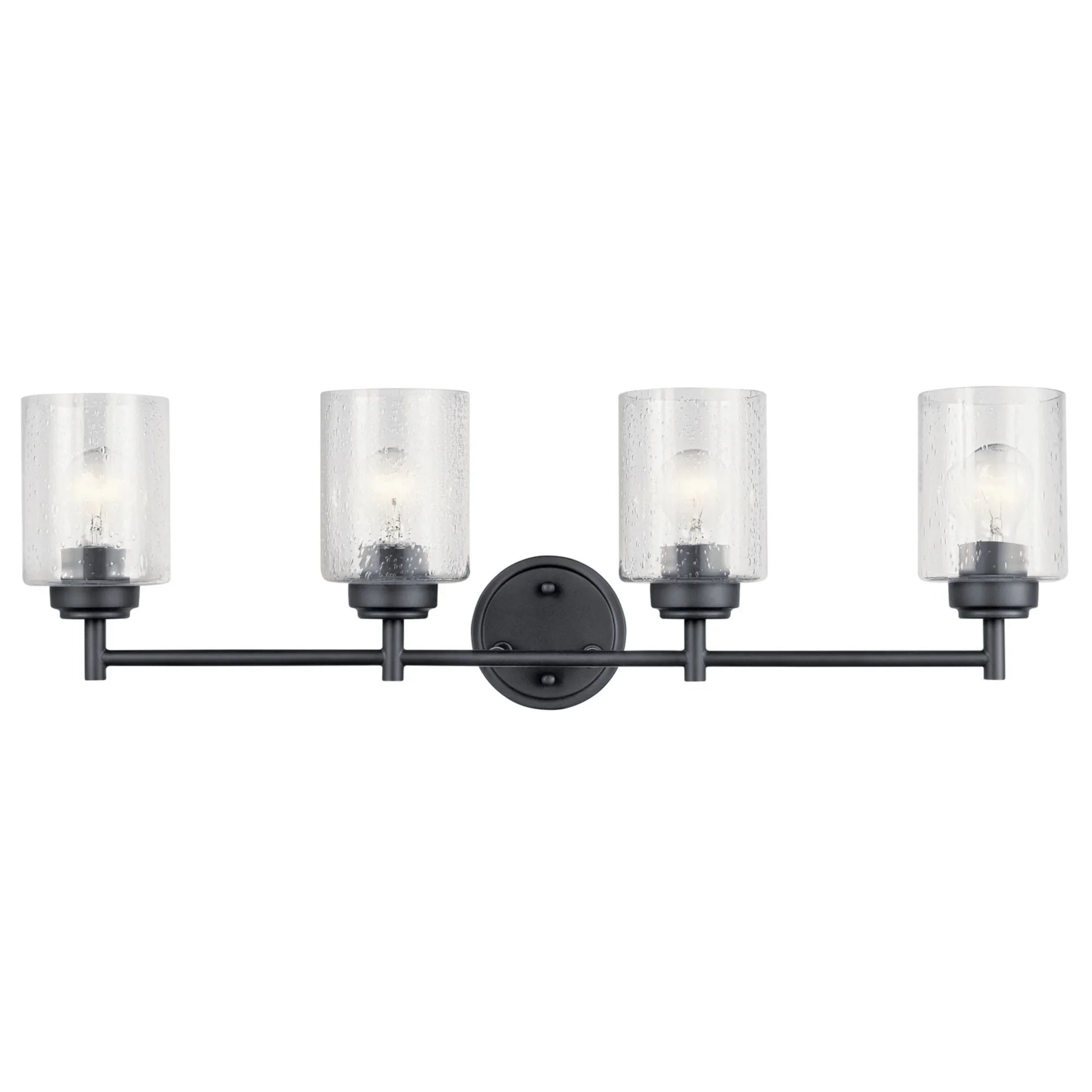 Winslow 30" 4-Light Bath Vanity Light, Black Finish - Bees Lighting