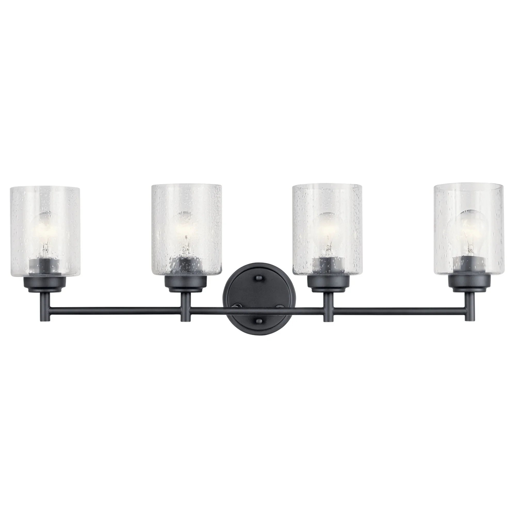 Winslow 30" 4-Light Bath Vanity Light, Black Finish - Bees Lighting
