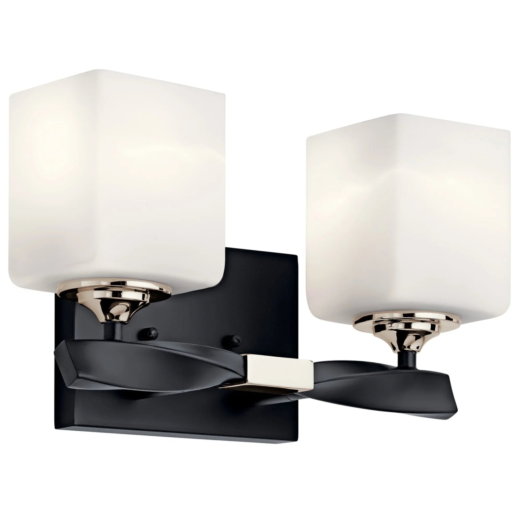 Marette 14" 2-Light Bath Vanity Light, Black Finish - Bees Lighting
