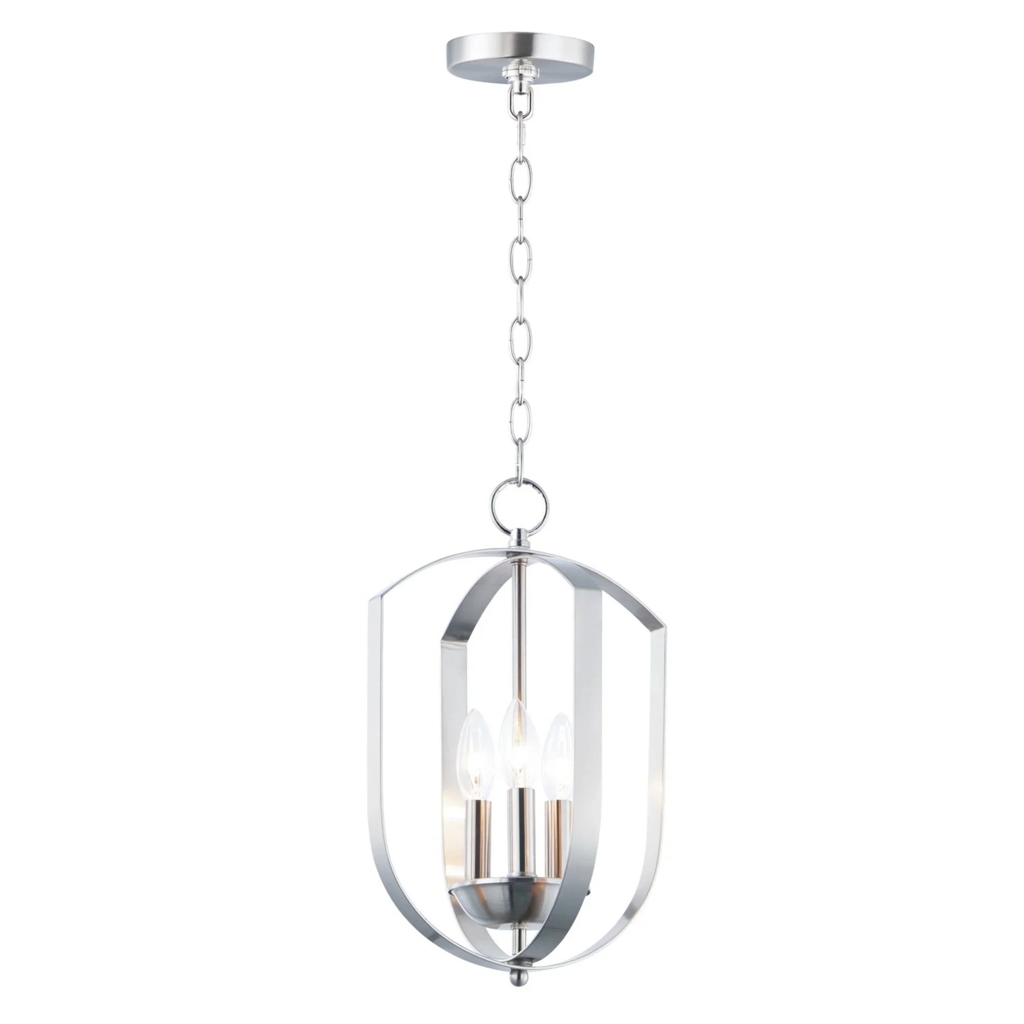 Provident 16" 3-Light Chandelier, Satin Nickel Finish - Bees Lighting