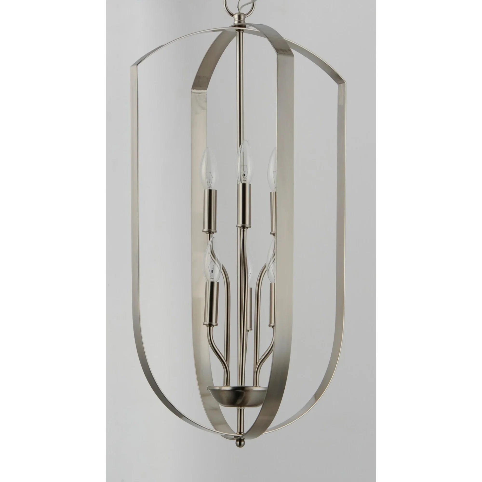 Provident 30" 6-Light Chandelier, Satin Nickel Finish - Bees Lighting