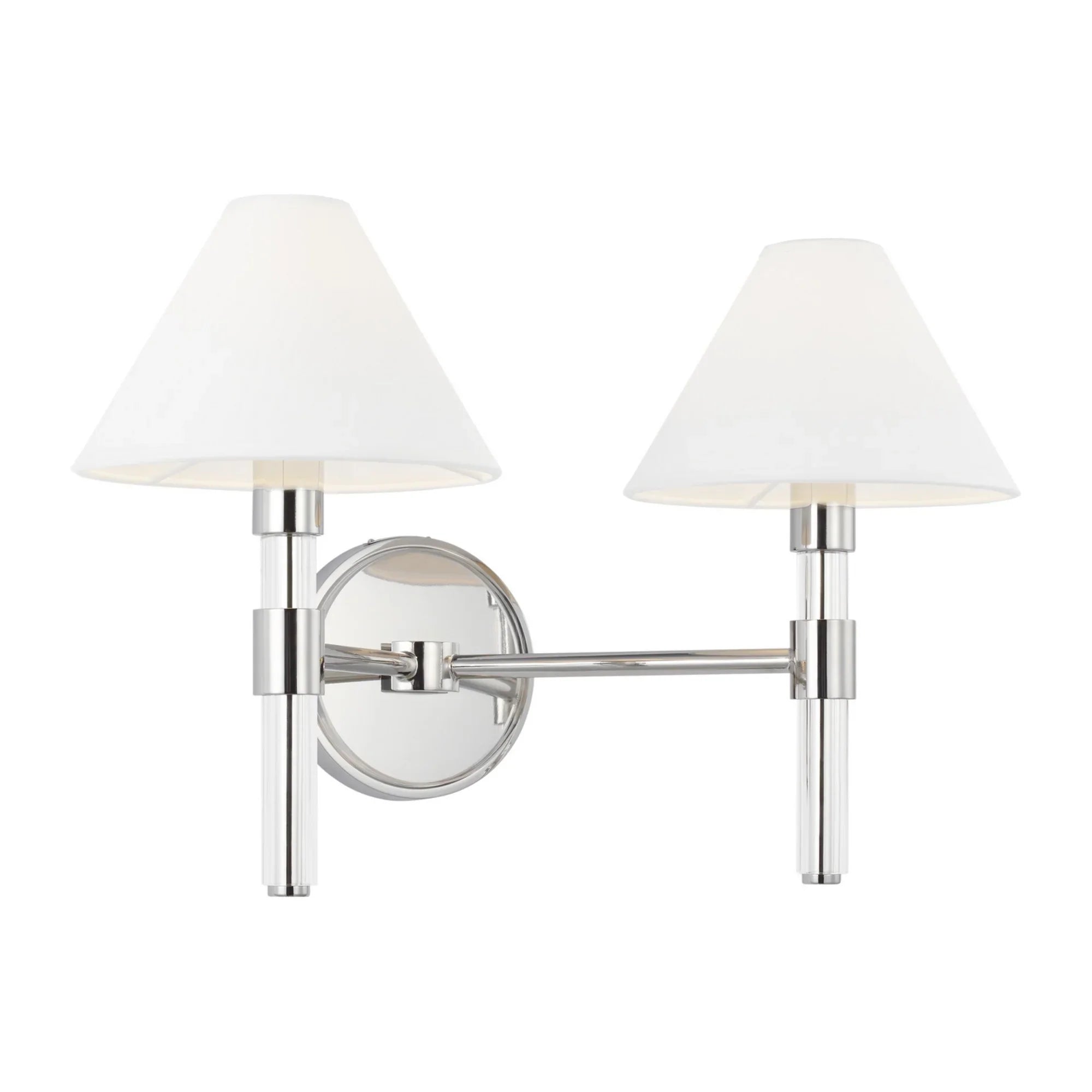 Robert 19" 2-Light Wall Sconce, Polished Nickel Finish - Bees Lighting