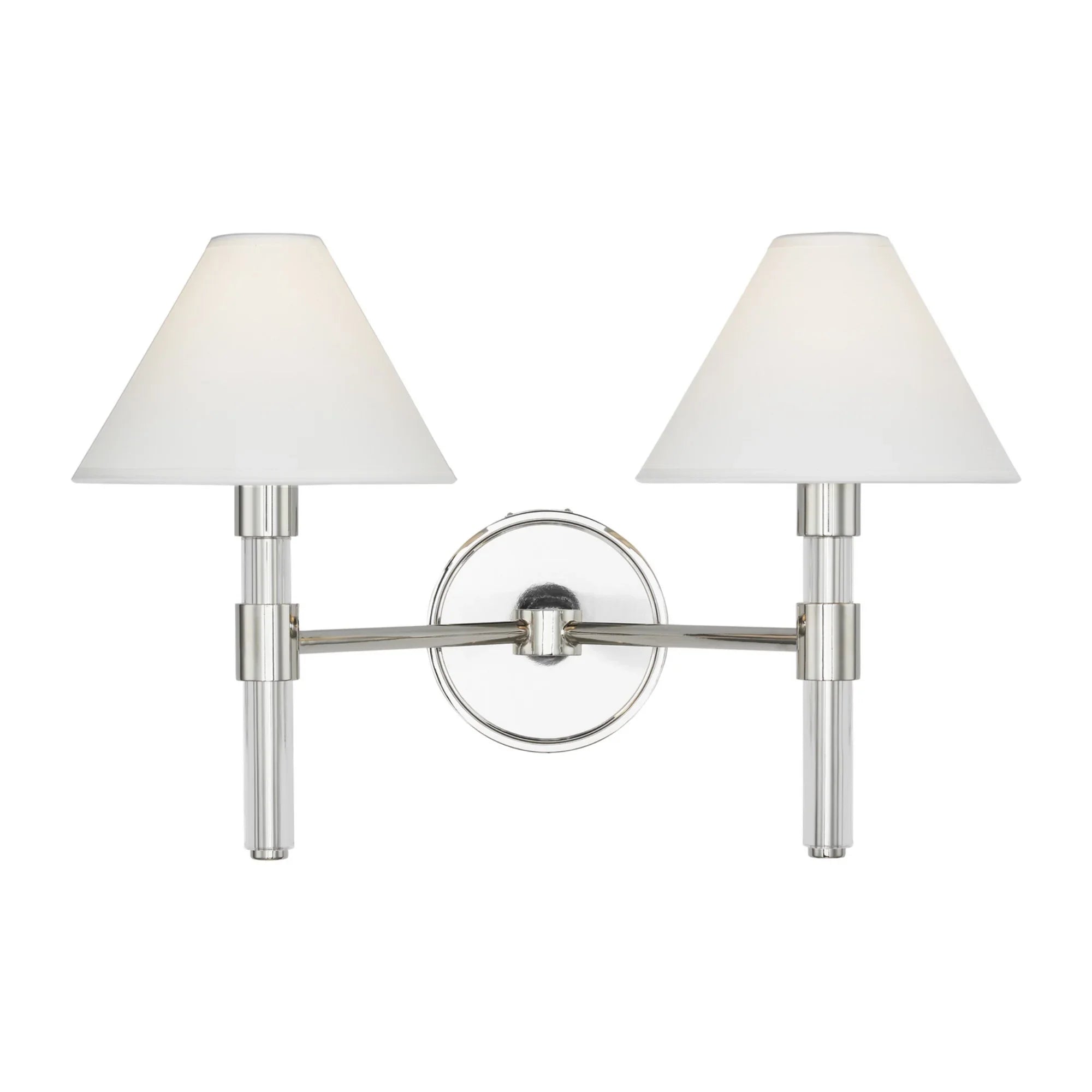 Robert 19" 2-Light Wall Sconce, Polished Nickel Finish - Bees Lighting