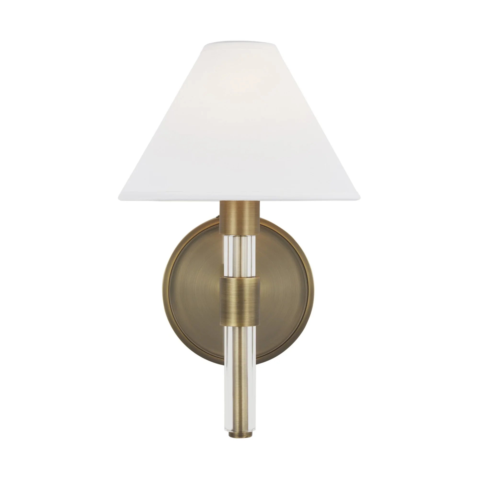 Robert 12" Wall Sconce, Time Worn Brass Finish - Bees Lighting