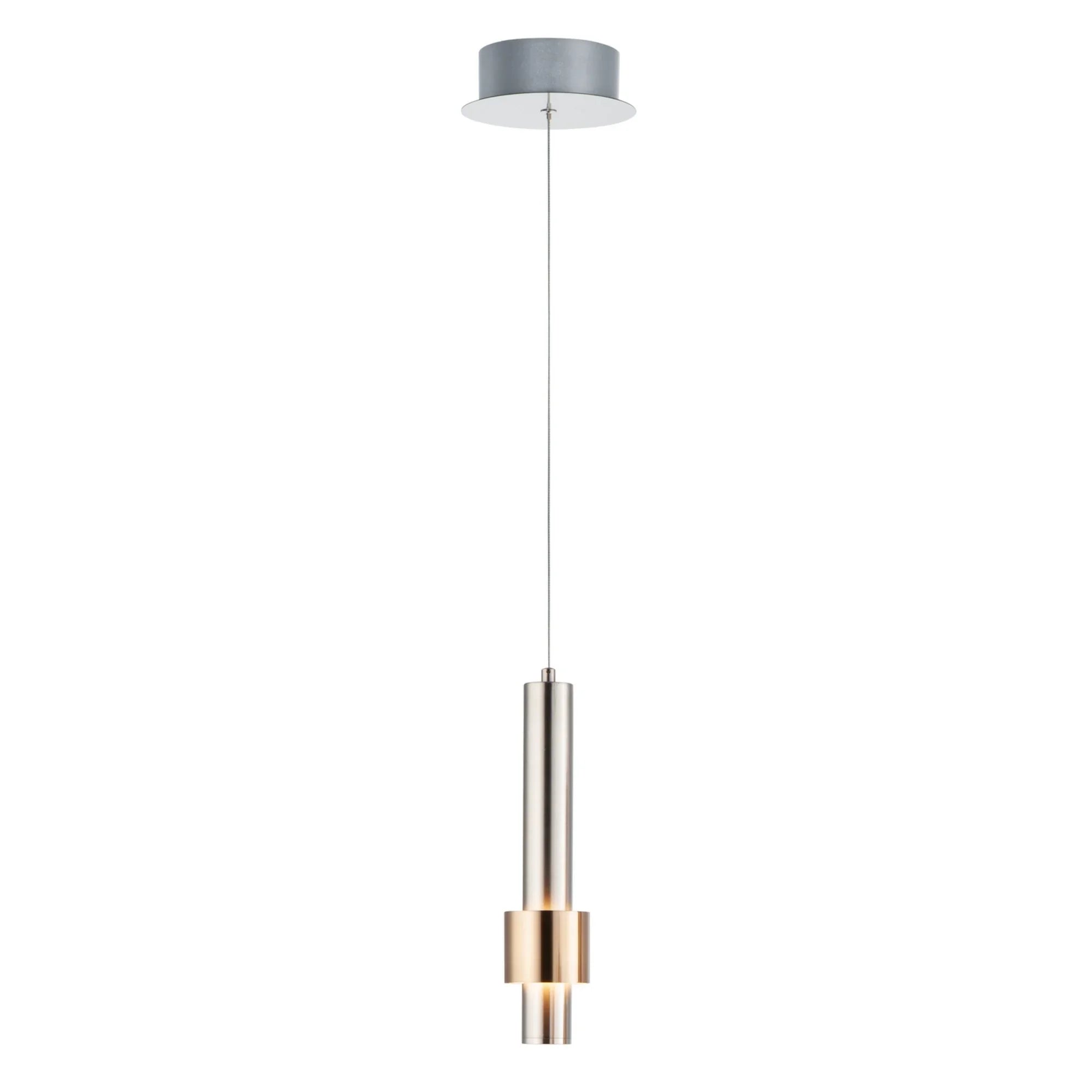 Reveal LED Mini Pendant, Satin Nickel & Satin Brass Finish - Bees Lighting
