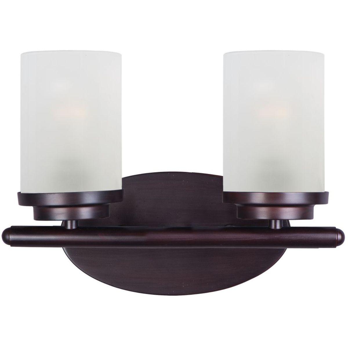 Corona 12 In. 2 Lights Vanity Light with frosted glass