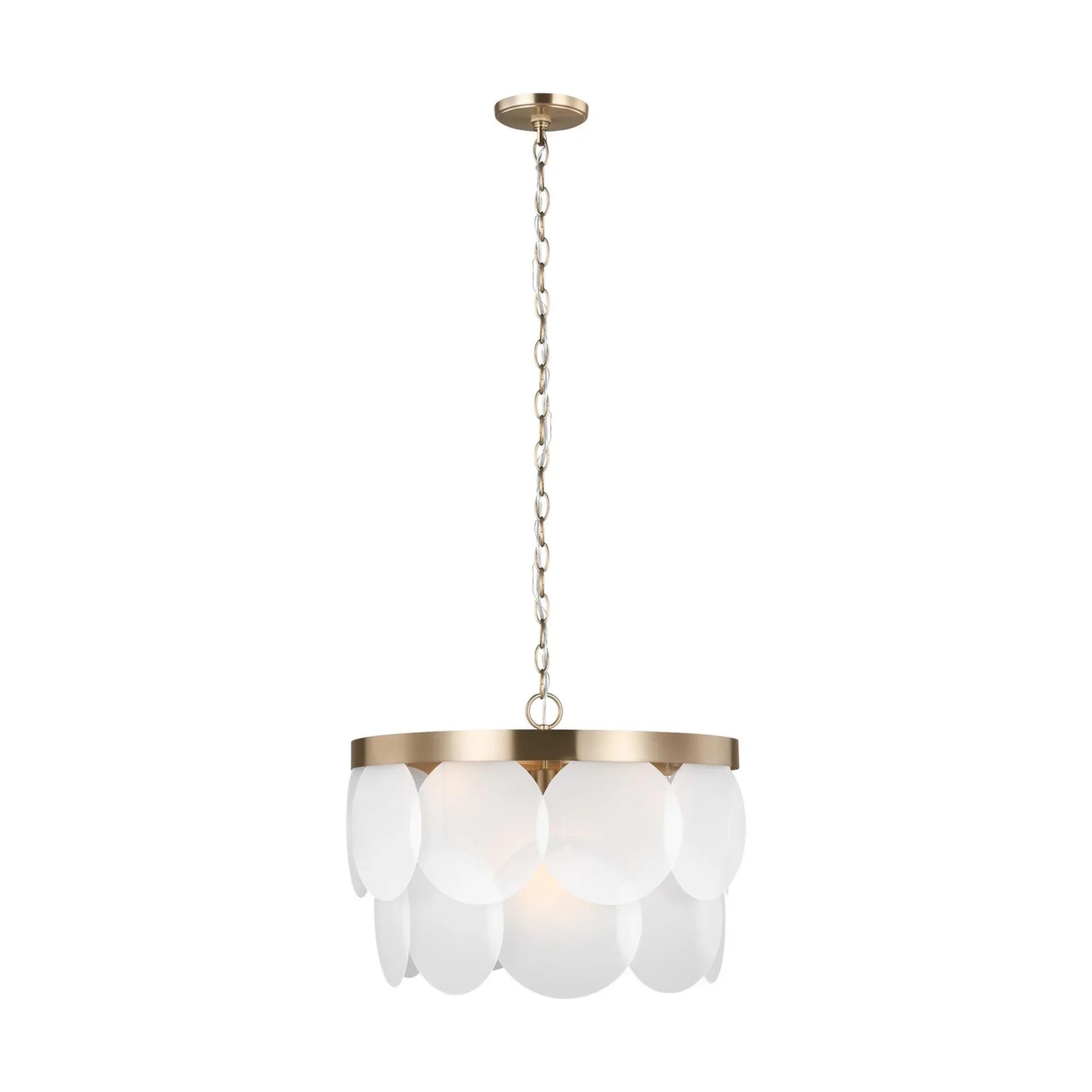 Mellita 21" 6-Light LED Pendant, Satin Brass Finish - Bees Lighting