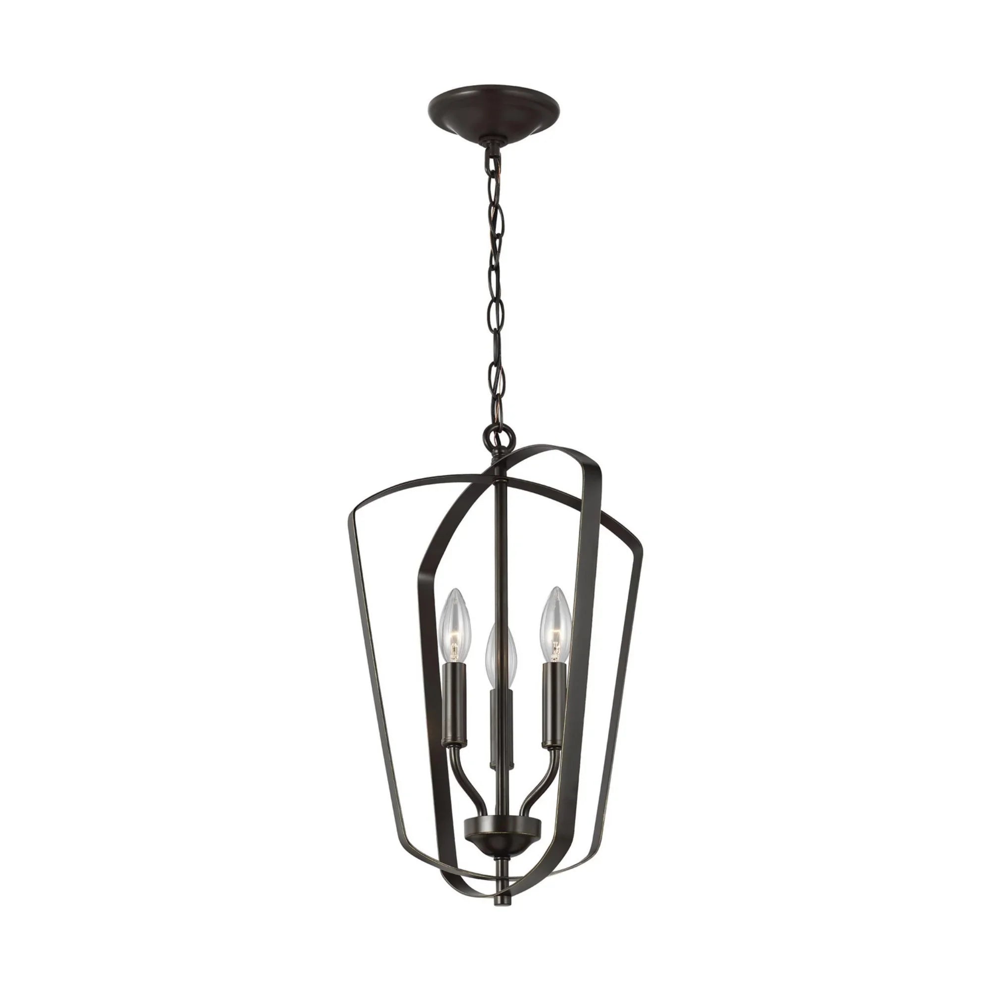Romee 13" Small 3-Light Lantern, Bronze Finish - Bees Lighting