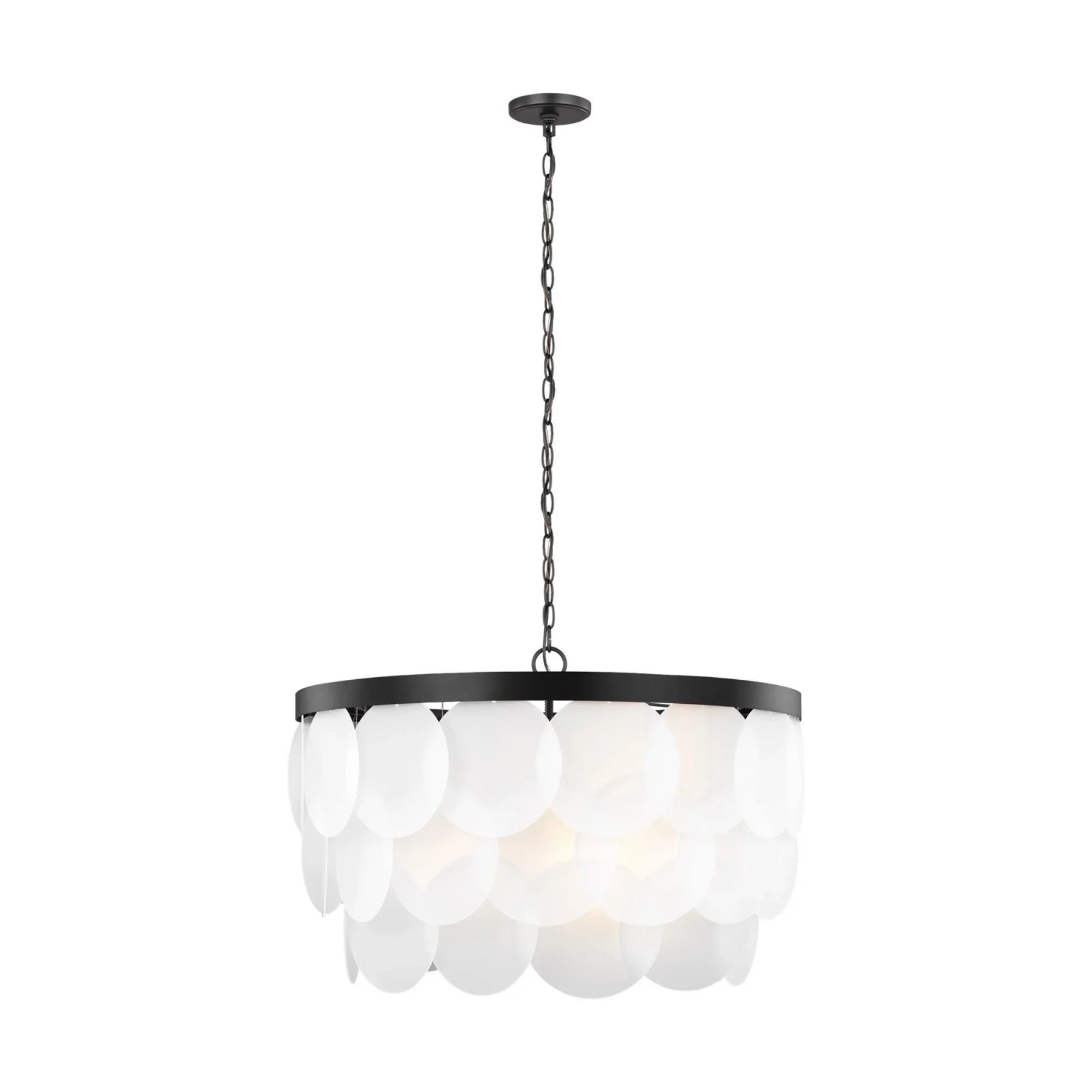 Mellita 30" 8-Light LED Pendant, Midnight Black Finish - Bees Lighting