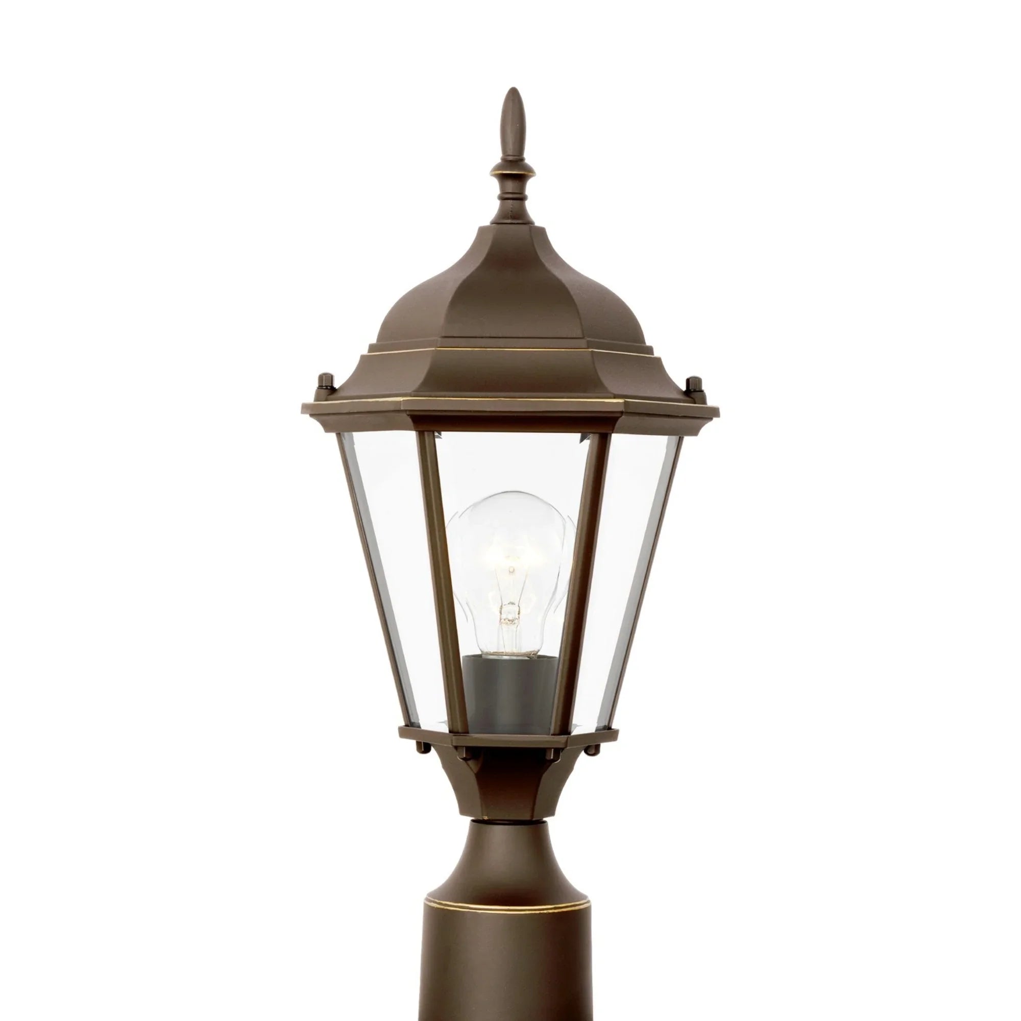Bakersville 18" Outdoor Post Lantern 82938, Antique Bronze Finish - Bees Lighting