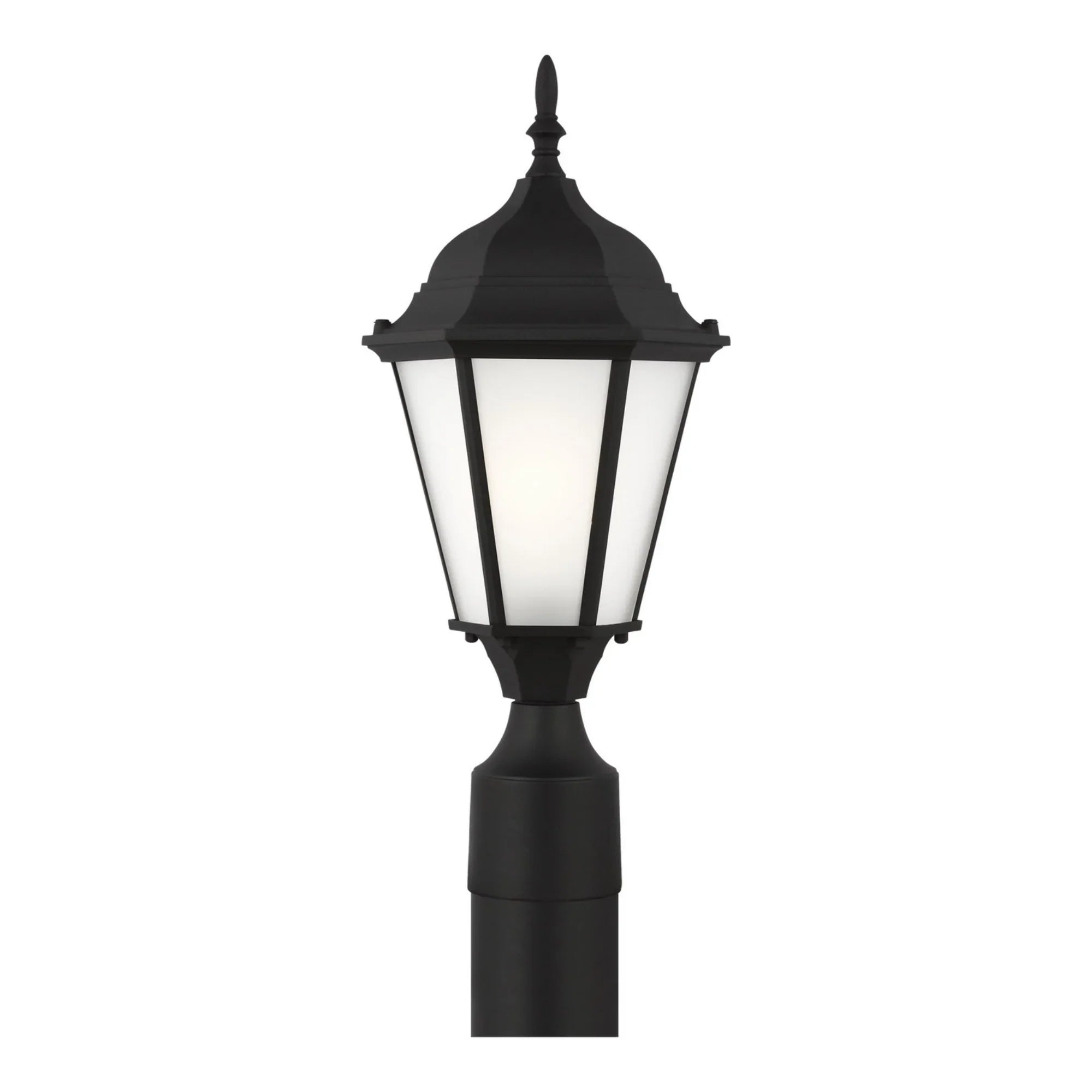 Bakersville 18" LED Outdoor Post Lantern 82941, Black Finish - Bees Lighting