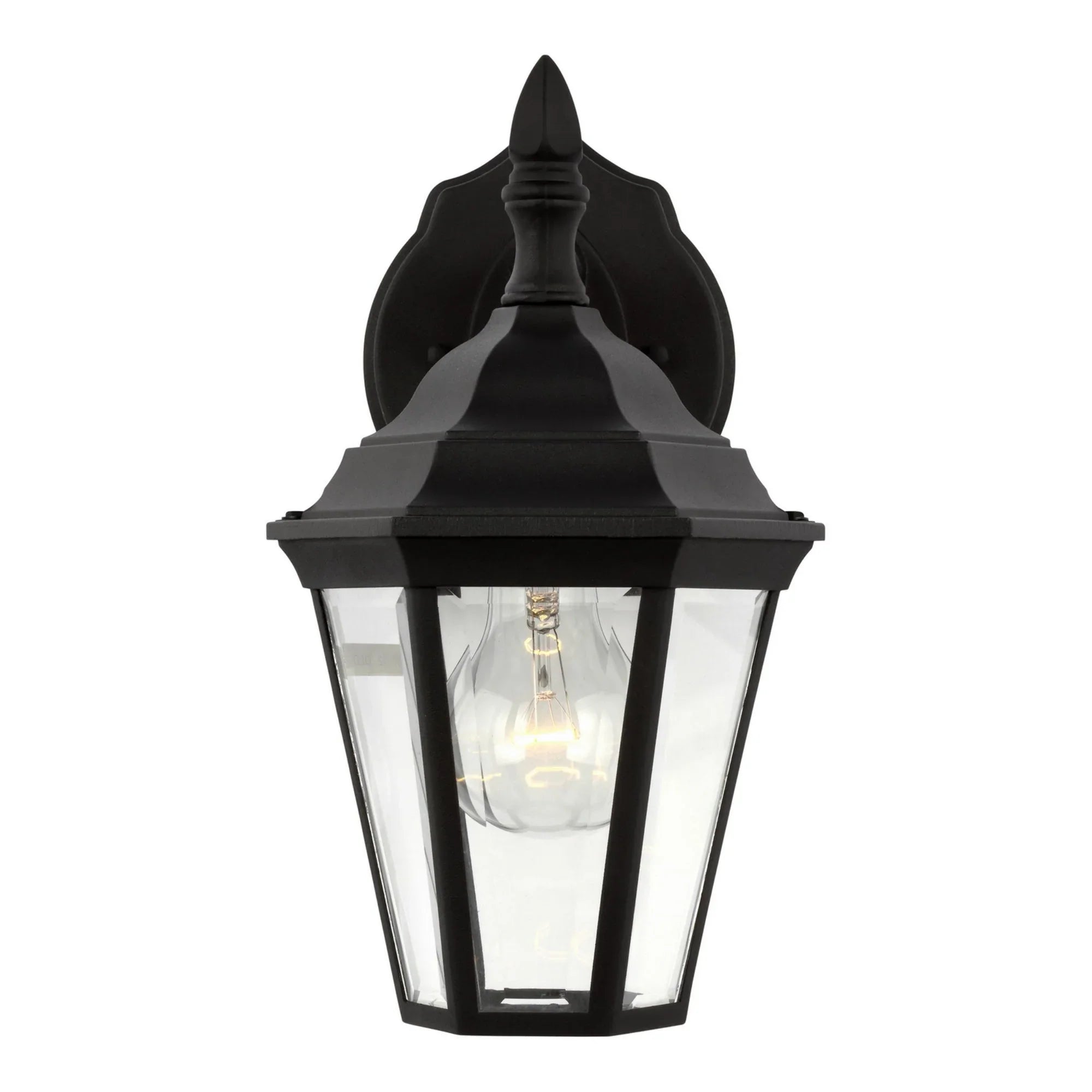 Bakersville 11" Small Outdoor Wall Lantern 88937, Black Finish - Bees Lighting