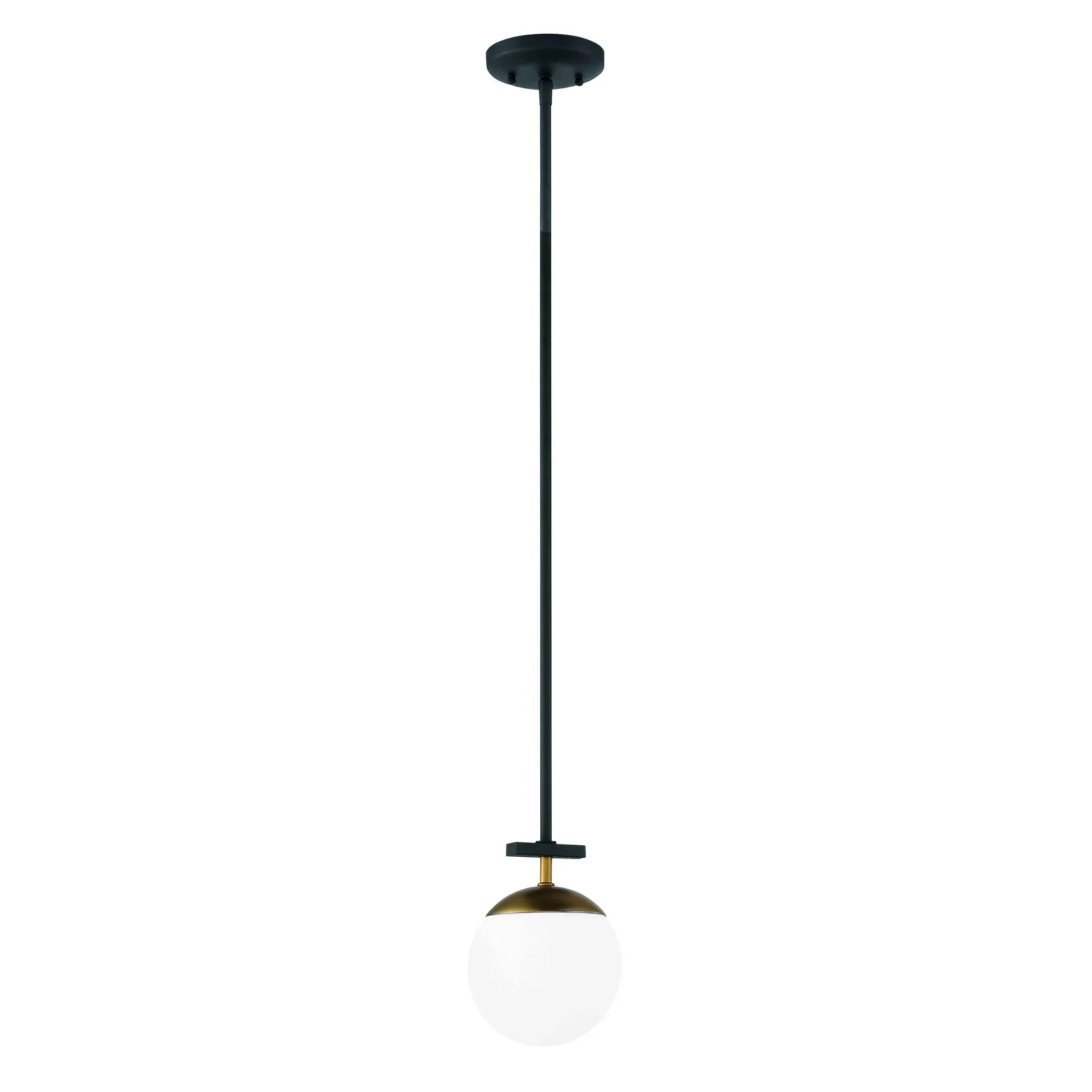 Alluria 6" Mini Pendant, Weathered Black & Autumn Gold Finish - Bees Lighting