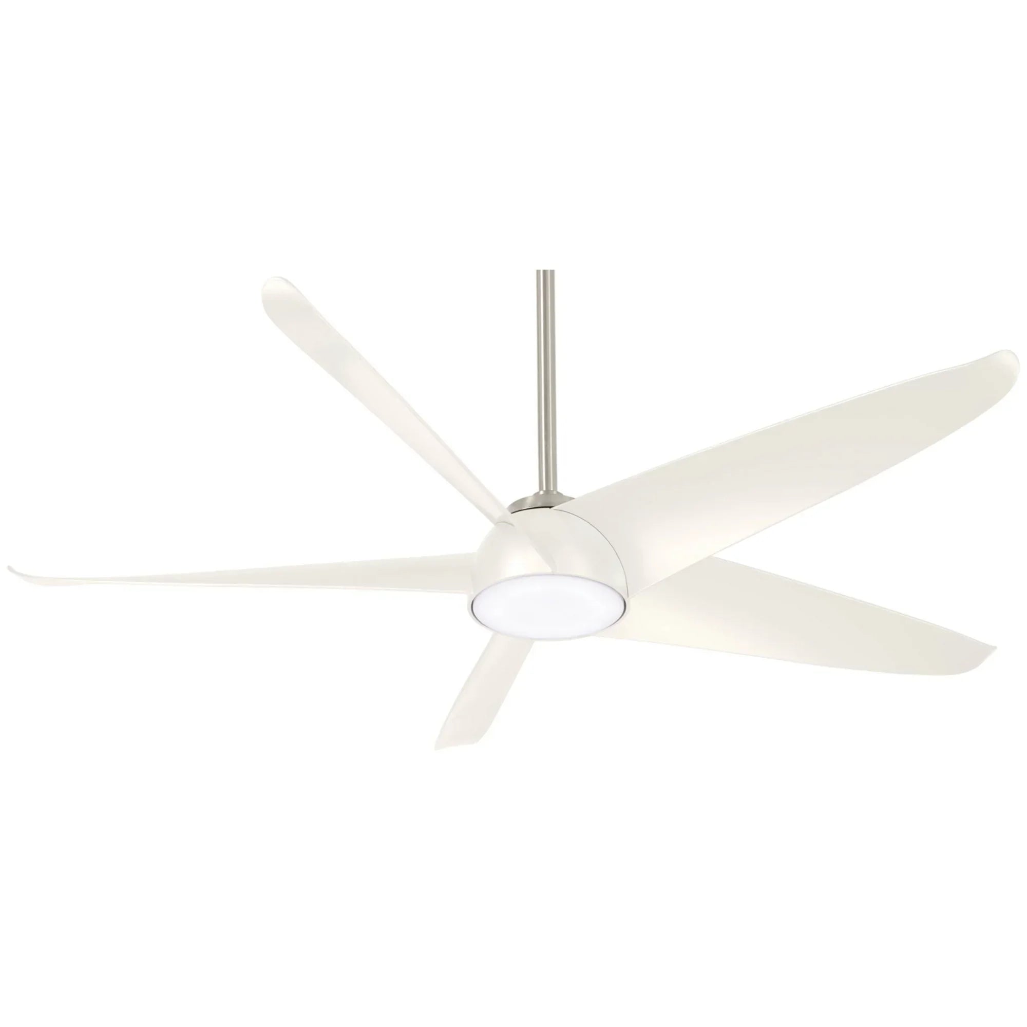 Ellipse LED 60" White Smart Ceiling Fan with Light and Remote - Bees Lighting