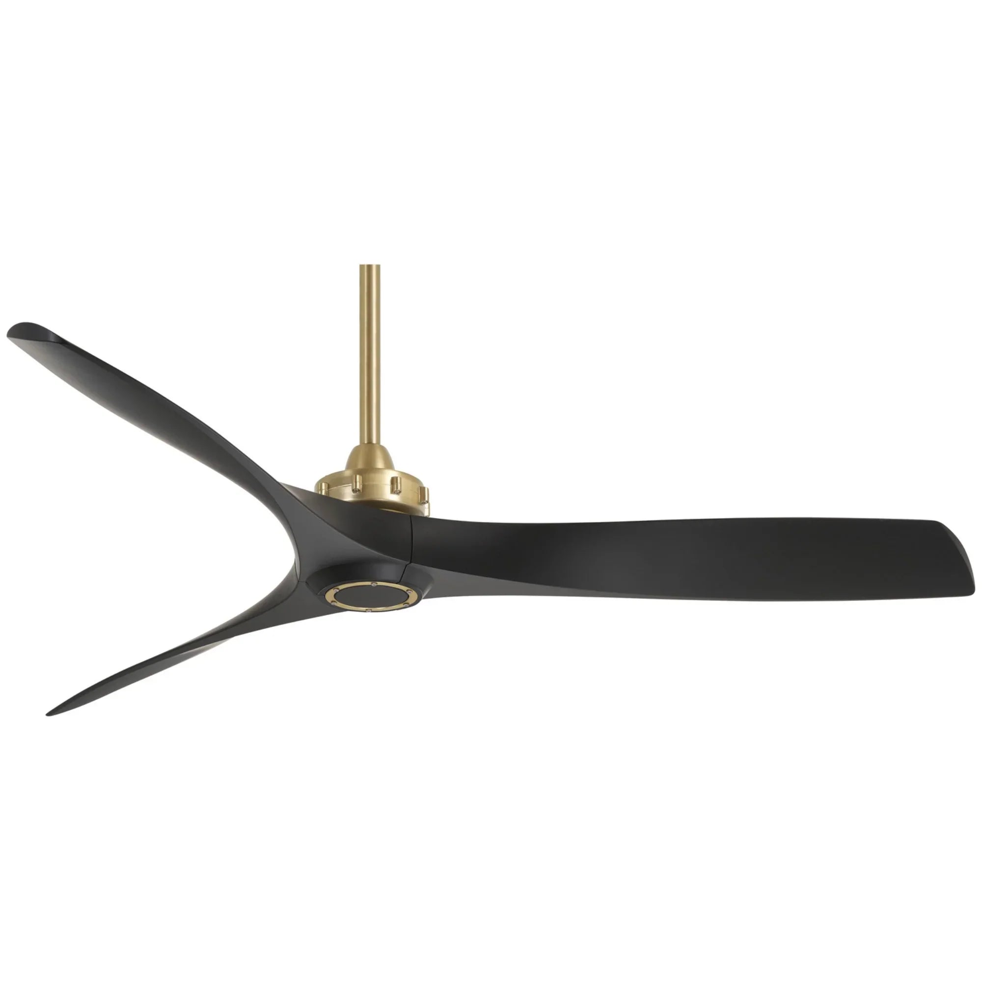 Aviation 60" Soft Brass & Black Coal Indoor Ceiling Fan with Remote - Bees Lighting