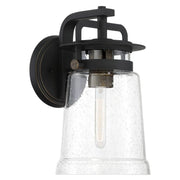 Maribel Heights 12" Outdoor Wall Sconce, Sand Coal & Gold Highlights - Bees Lighting