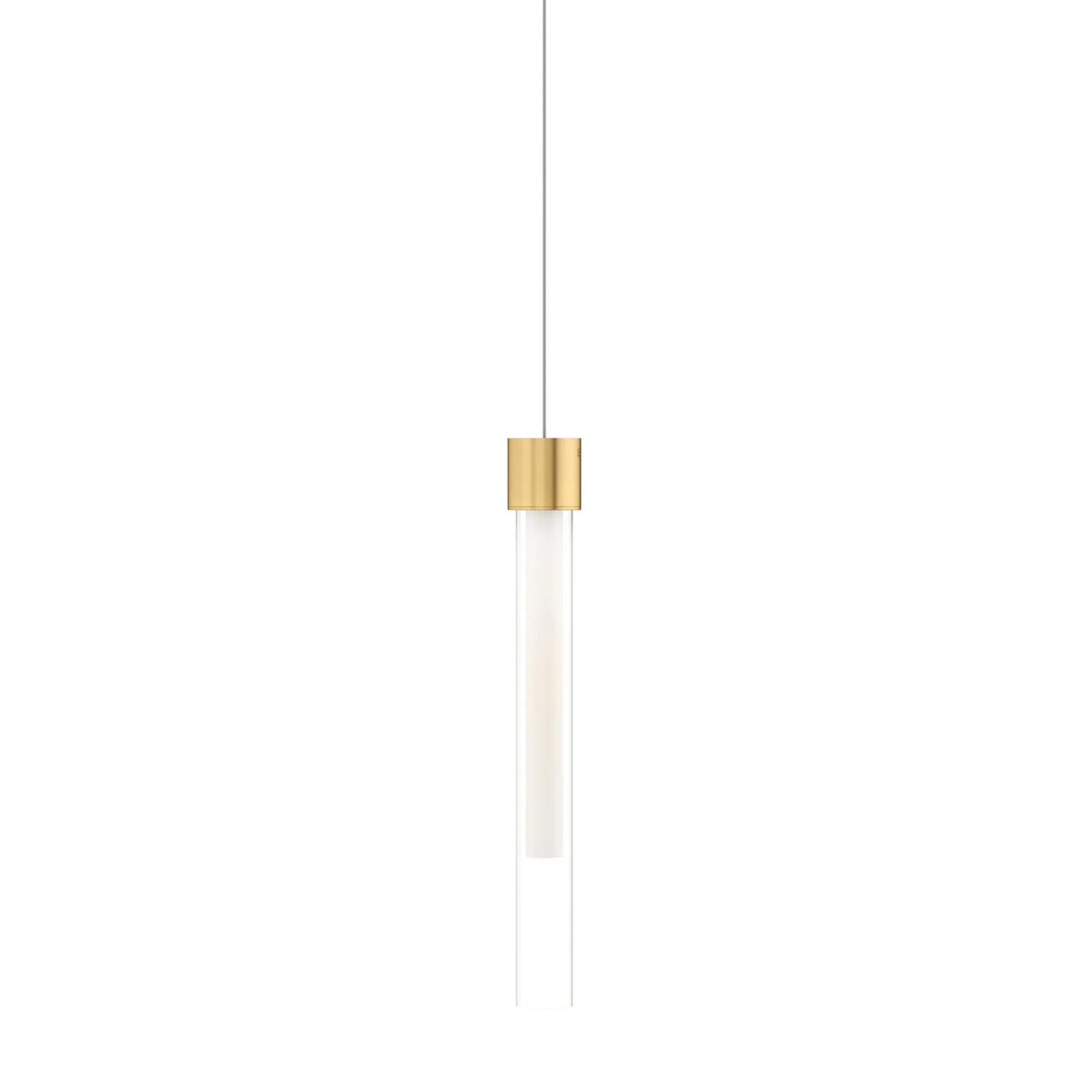Linger Monorail LED Pendant, Natural Brass Finish - Bees Lighting