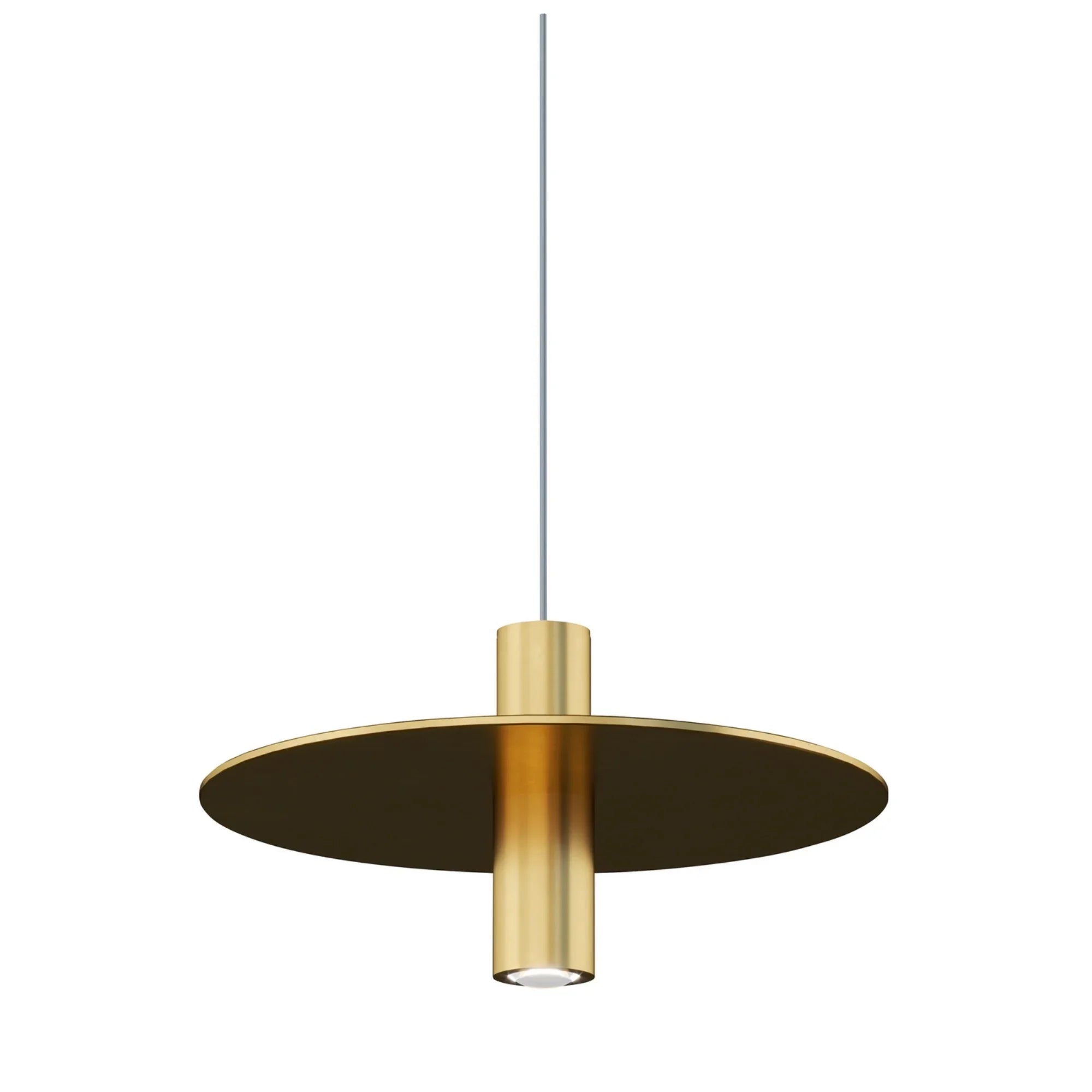 Ponte Monorail LED Pendant, Natural Brass Finish - Bees Lighting