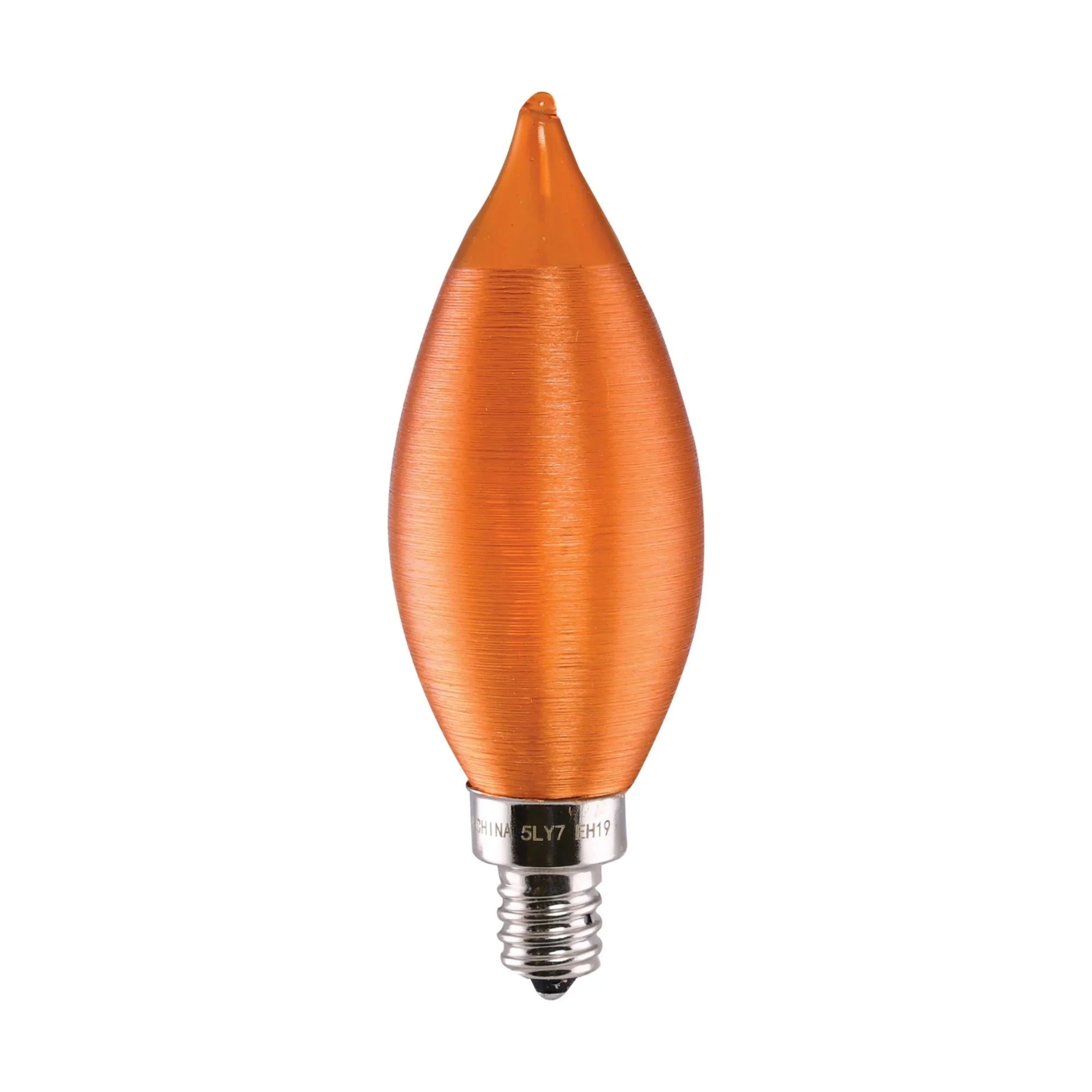 CA11 Filament LED Bulb, 4W, 200lm, 2100K, 40W Equal, E12 Candelabra Base, Satin Spun Amber - Bees Lighting