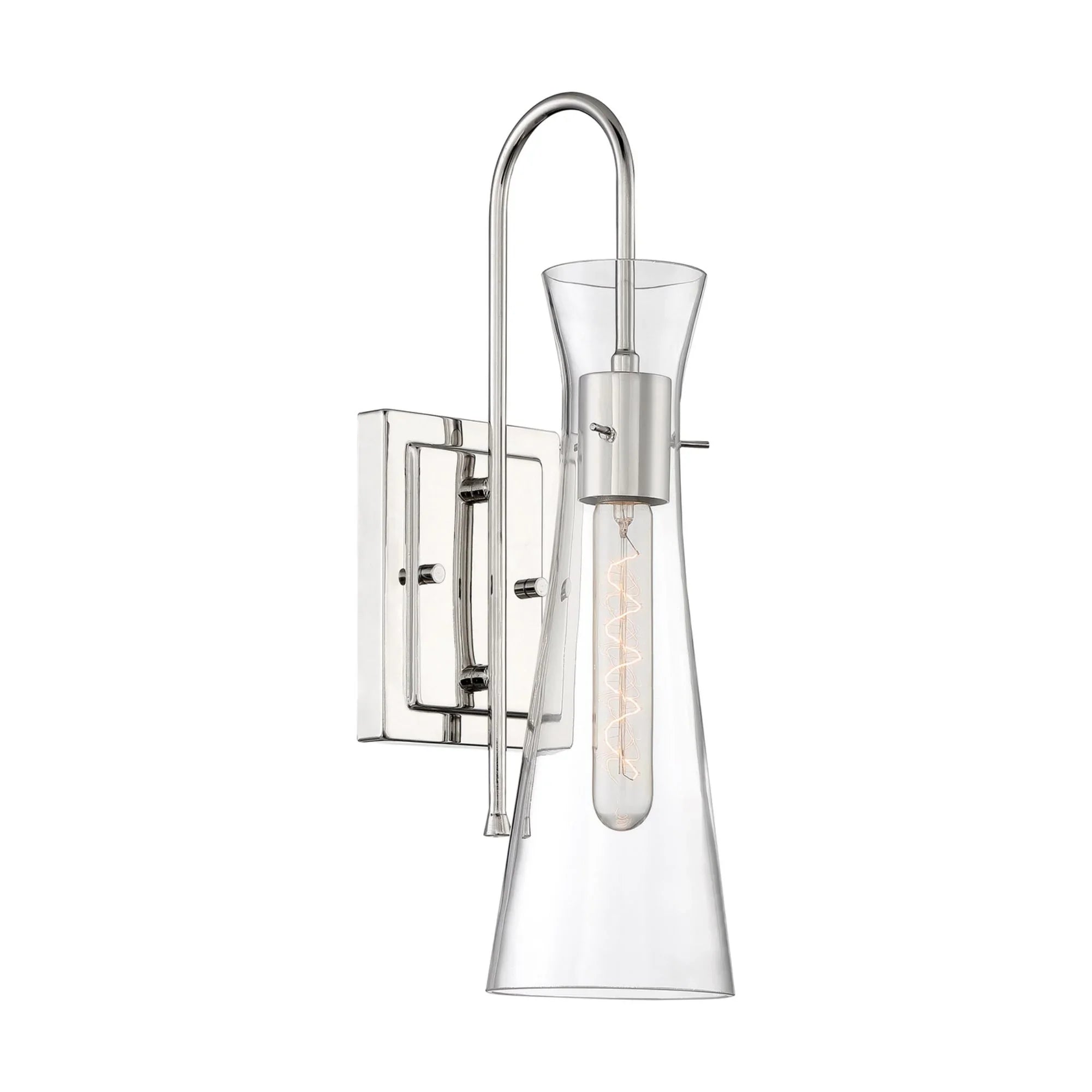 Bahari 5" Wall Sconce, Polished Nickel Finish - Bees Lighting