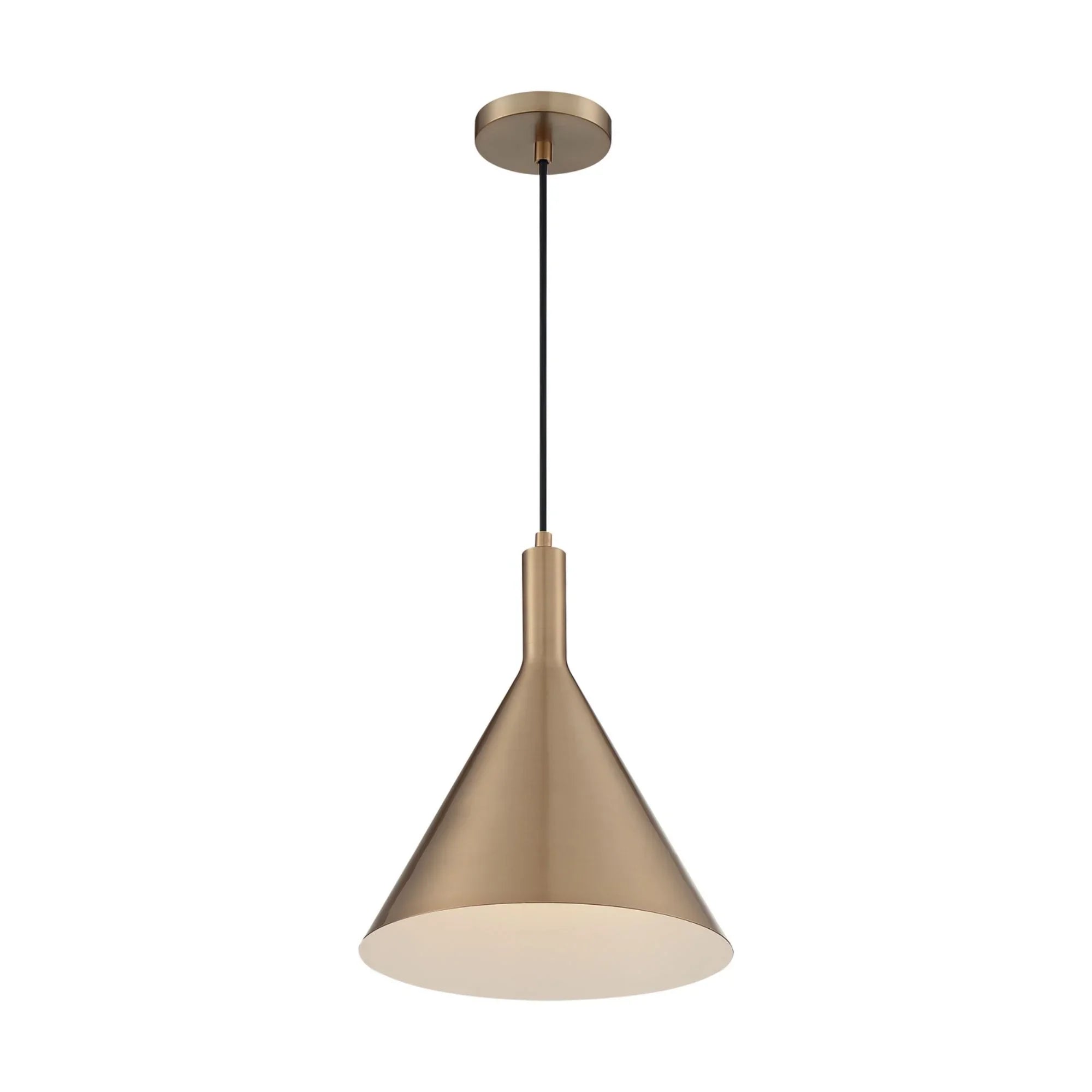 Lightcap 12" Pendant, Brass Finish - Bees Lighting