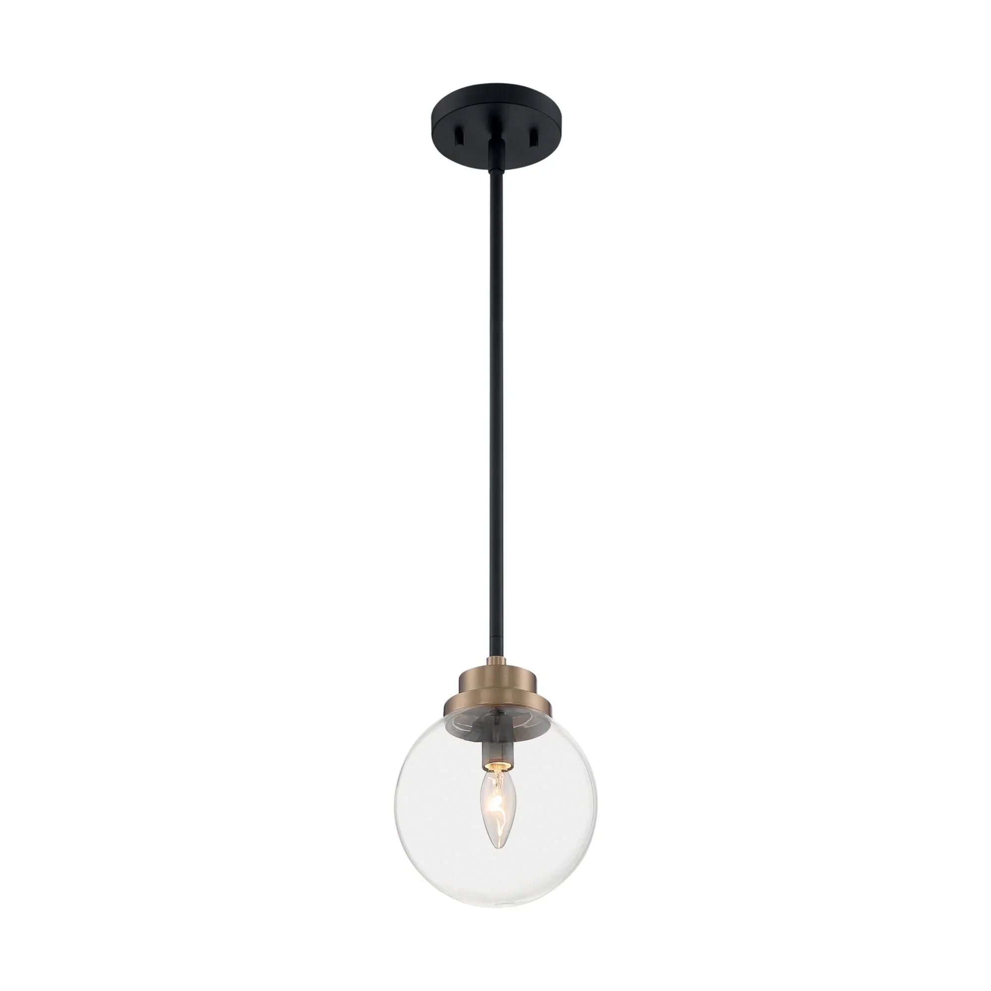 Axis 8 in. Pendant Light, Clear Glass - Bees Lighting