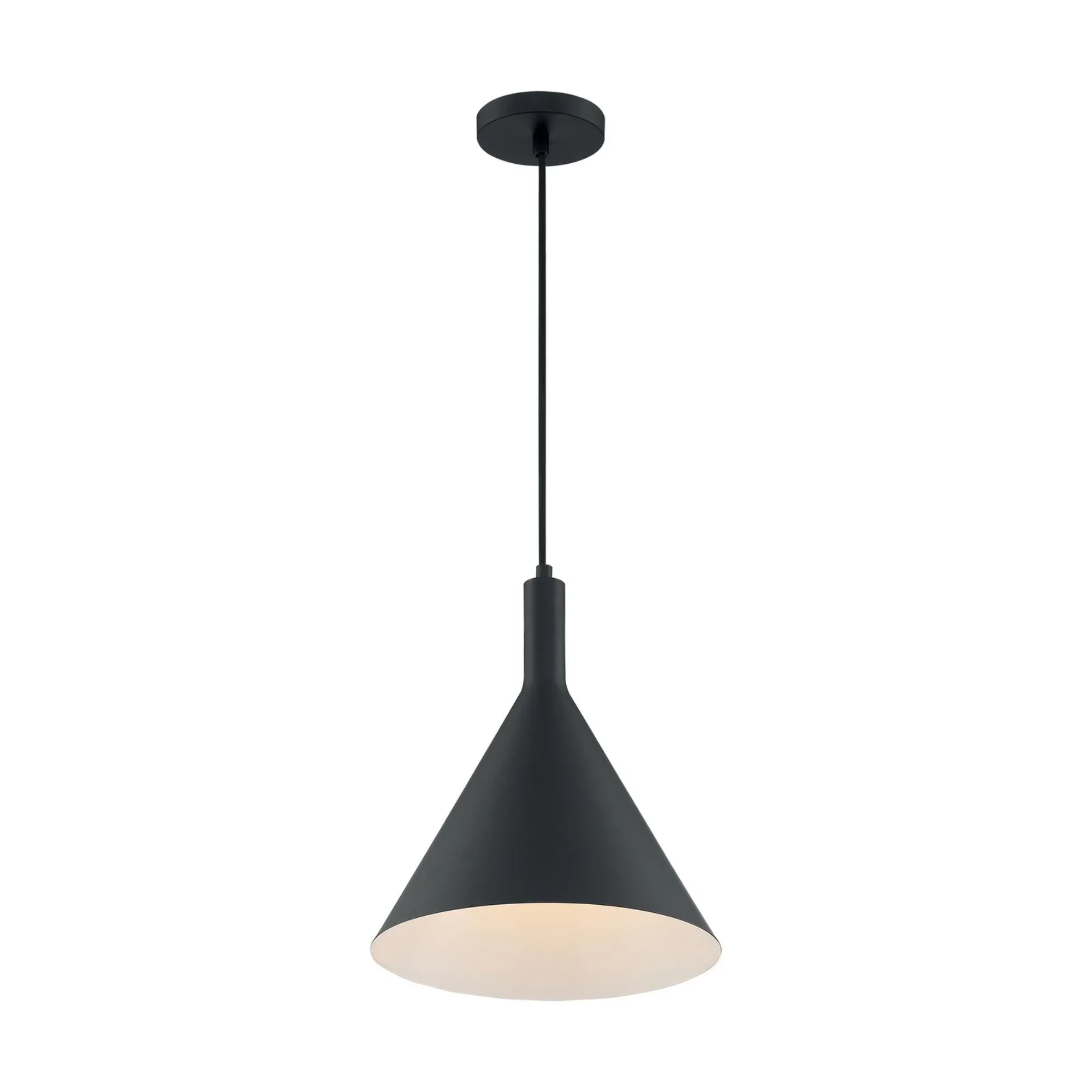 Lightcap 12" Pendant, Black Finish - Bees Lighting