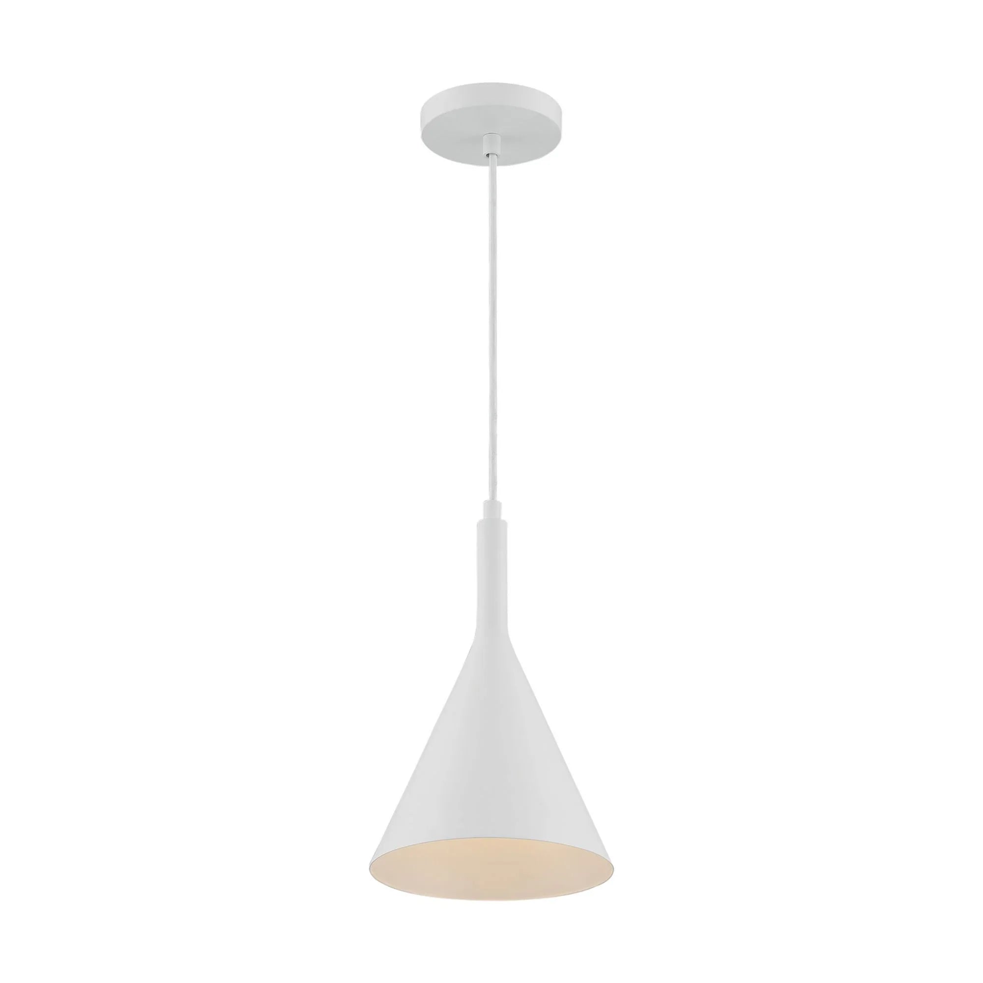 Lightcap 8" Pendant, White Finish - Bees Lighting