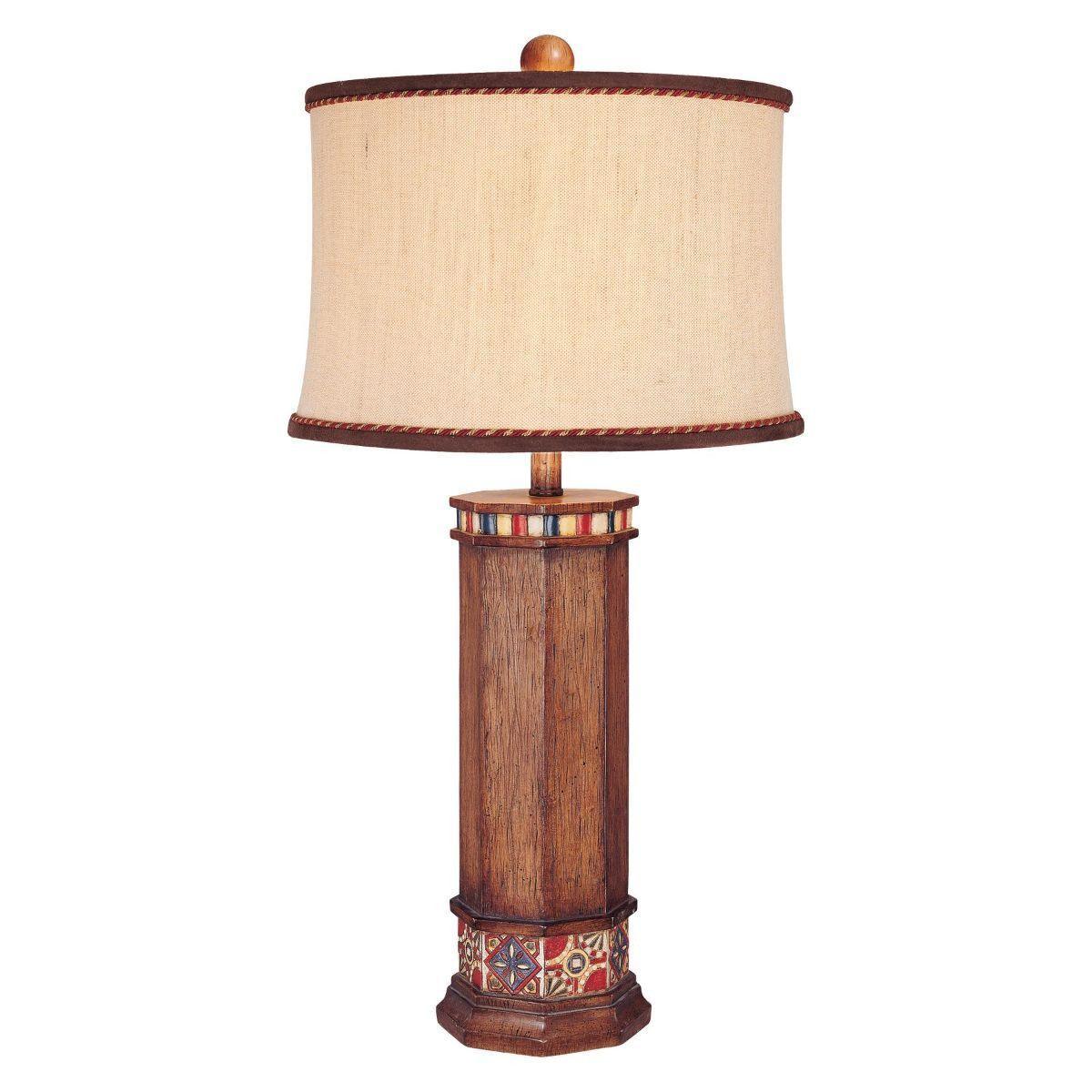 Ambience 1 Light Table Lamp Hand Painted Wood Finish