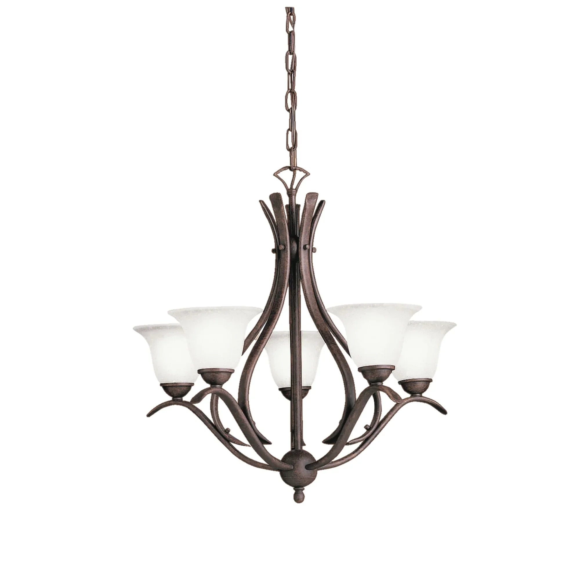 Dover 24" 5-Light Chandelier, Tannery Bronze Finish - Bees Lighting