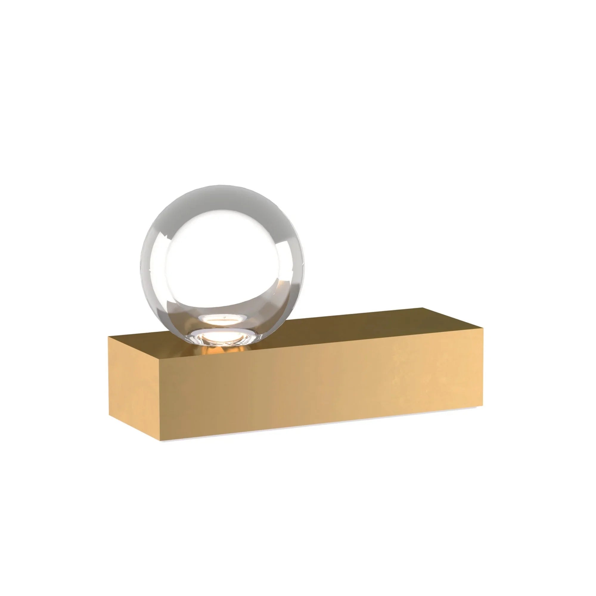 Mina LED Table Lamp, Natural Brass Finish - Bees Lighting