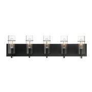 Pista 5-Light 34" Vanity, Black Finish - Bees Lighting