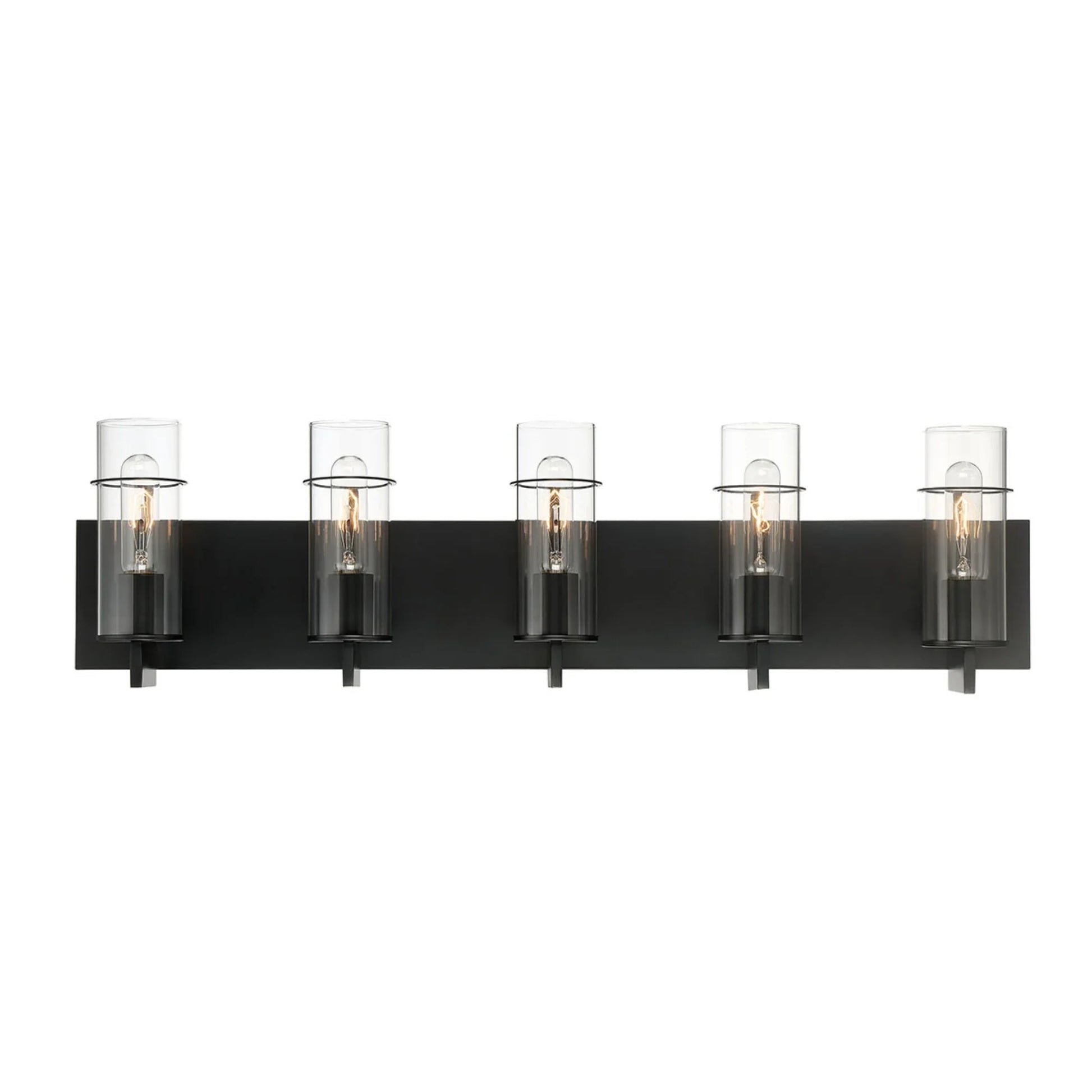 Pista 5-Light 34" Vanity, Black Finish - Bees Lighting