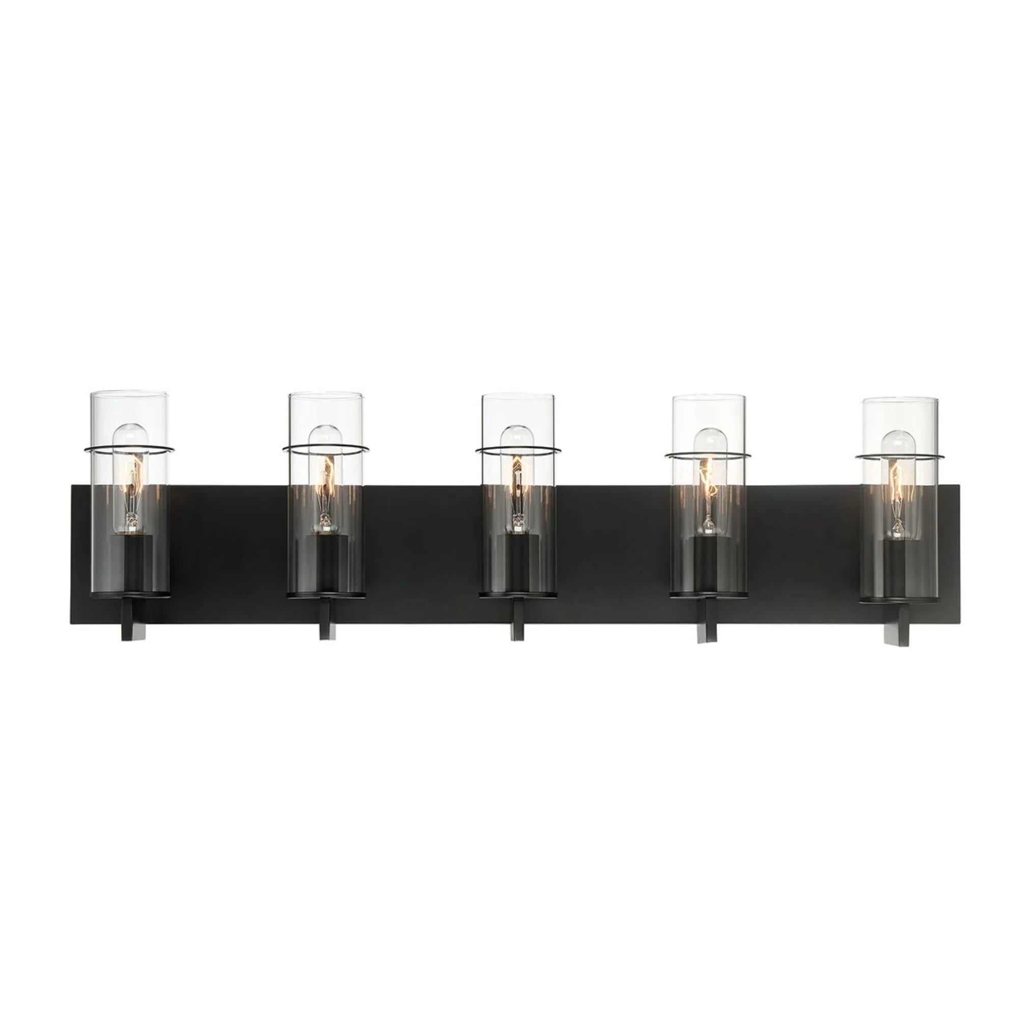 Pista 5-Light 34" Vanity, Black Finish - Bees Lighting