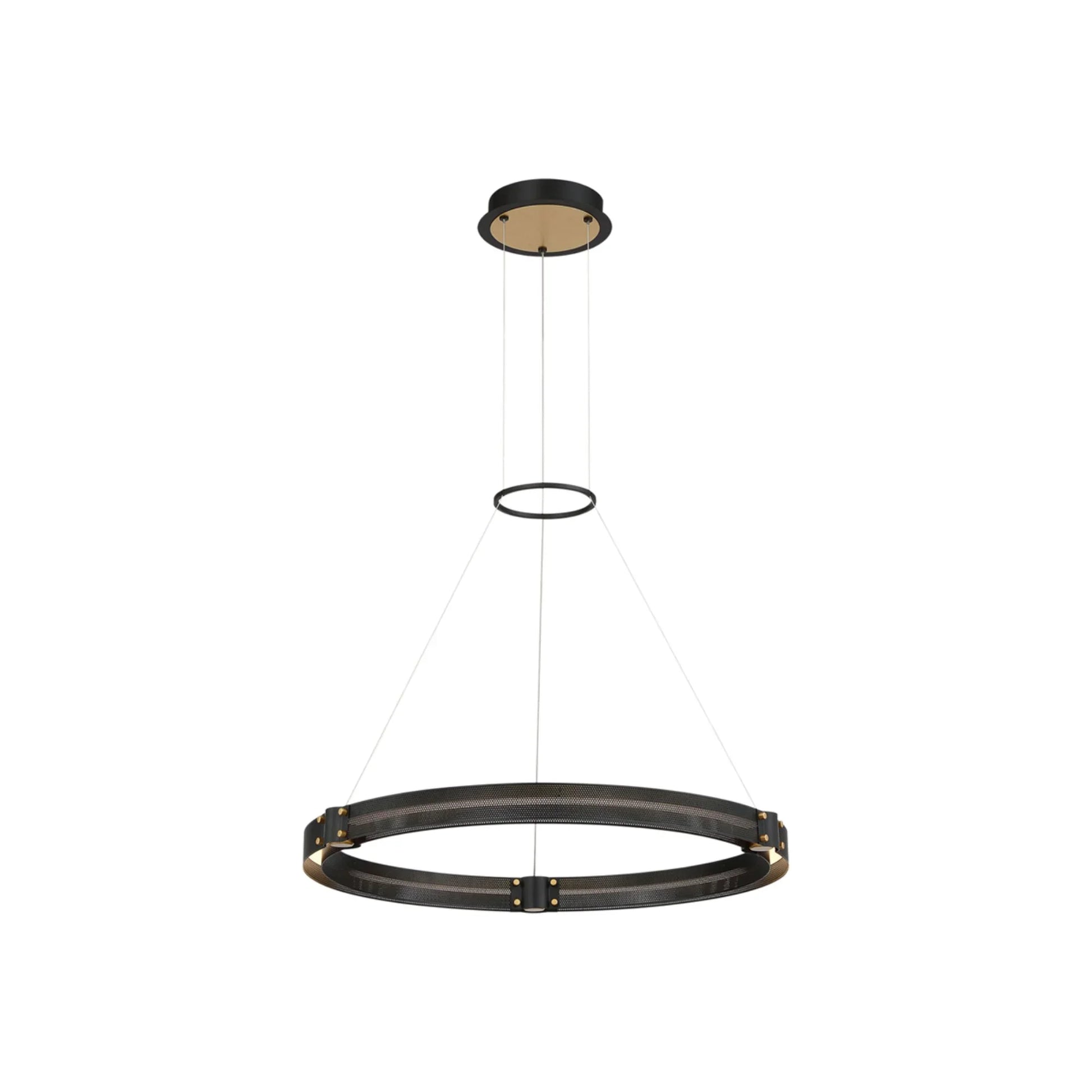 Admiral 29" LED Pendant, Gold & Black Finish - Bees Lighting