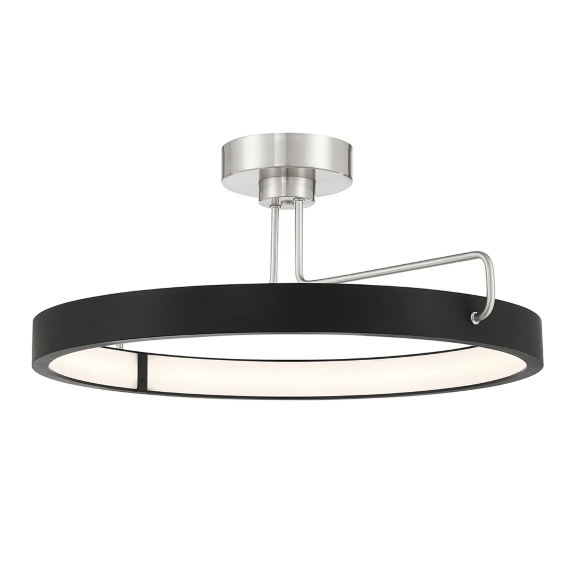 Pemberton 26" LED Pendant, Nickel & Black Finish - Bees Lighting