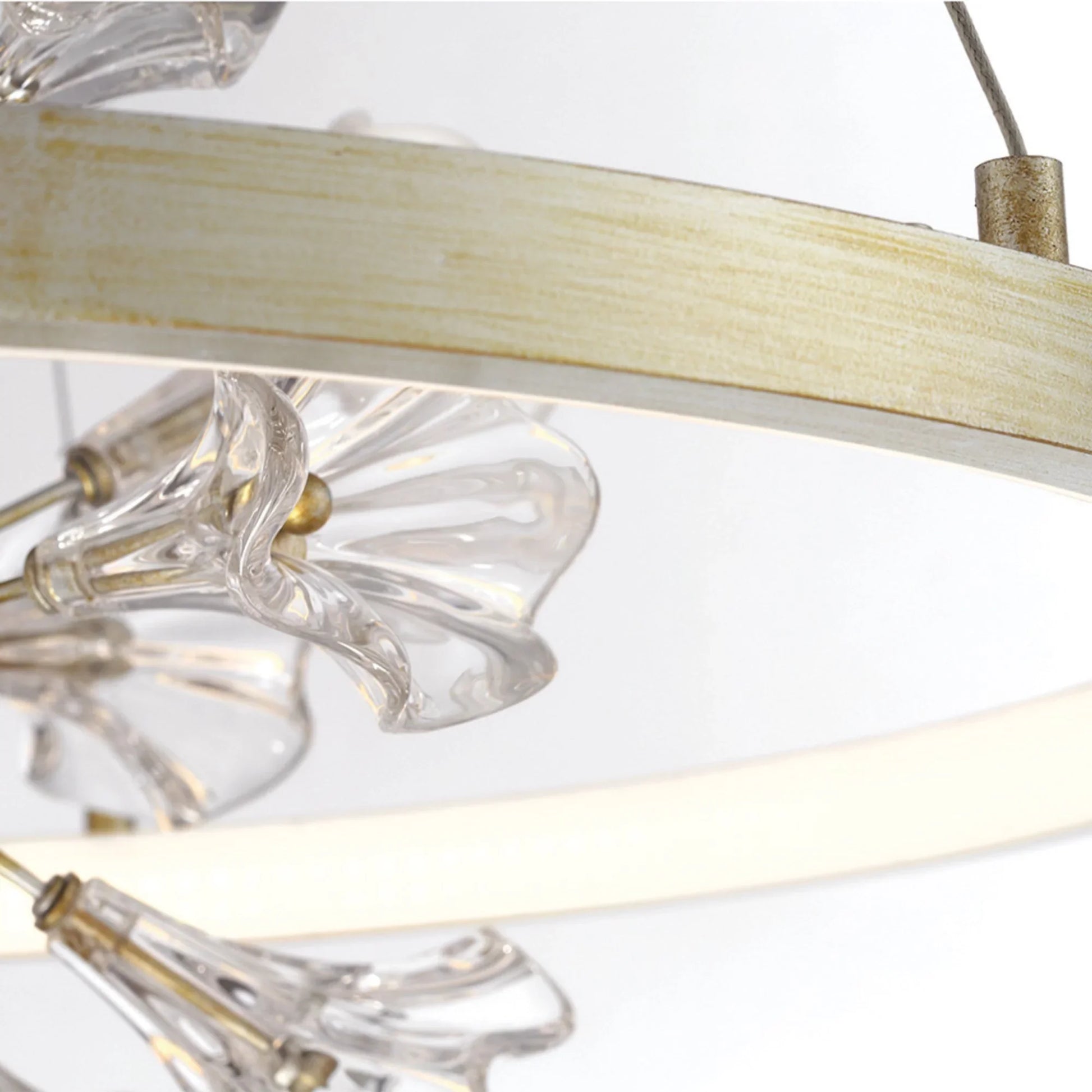 Clayton 43" LED Chandelier, Brushed Silver Finish - Bees Lighting
