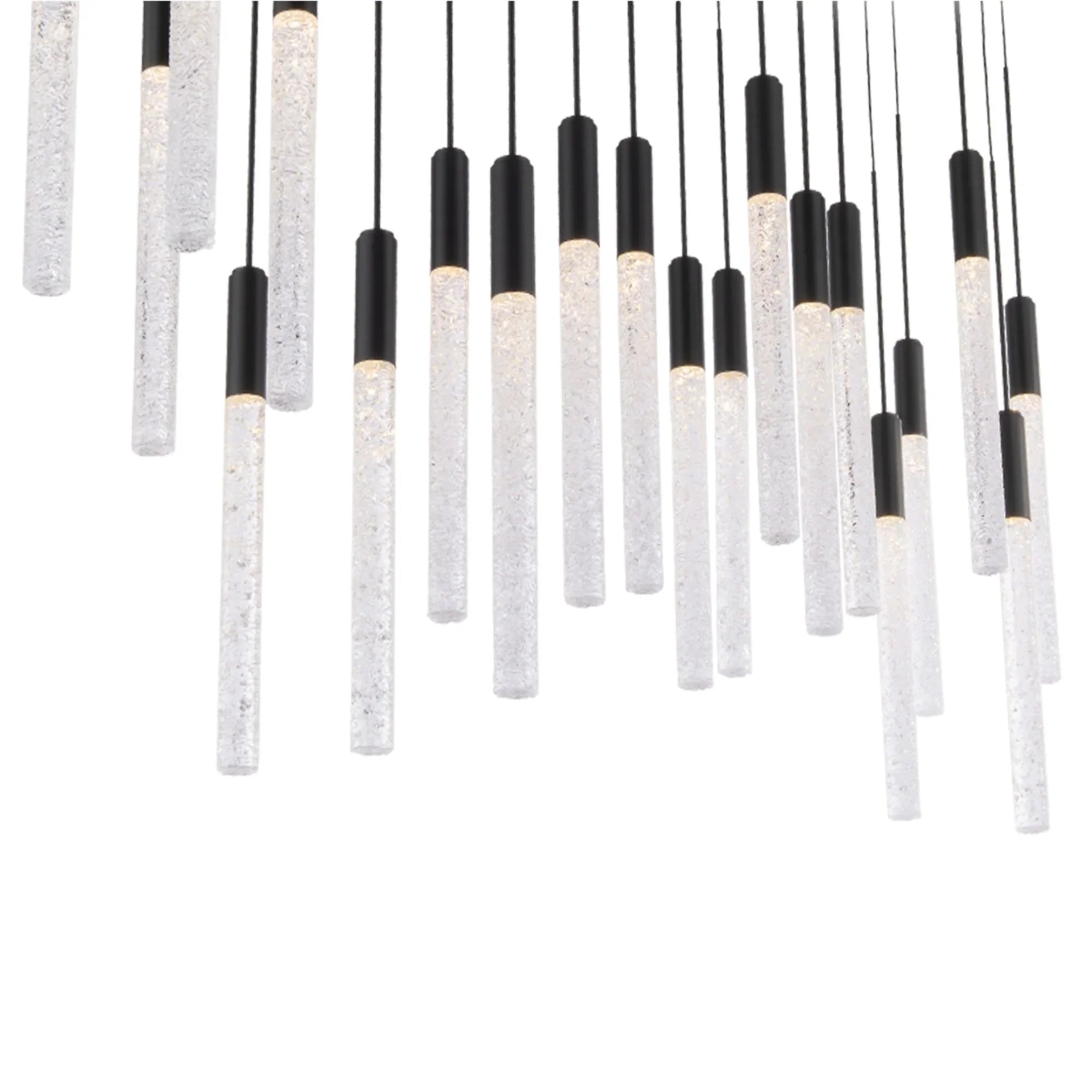 Magic 54" 23-Light LED Linear Pendant, Black Finish - Bees Lighting