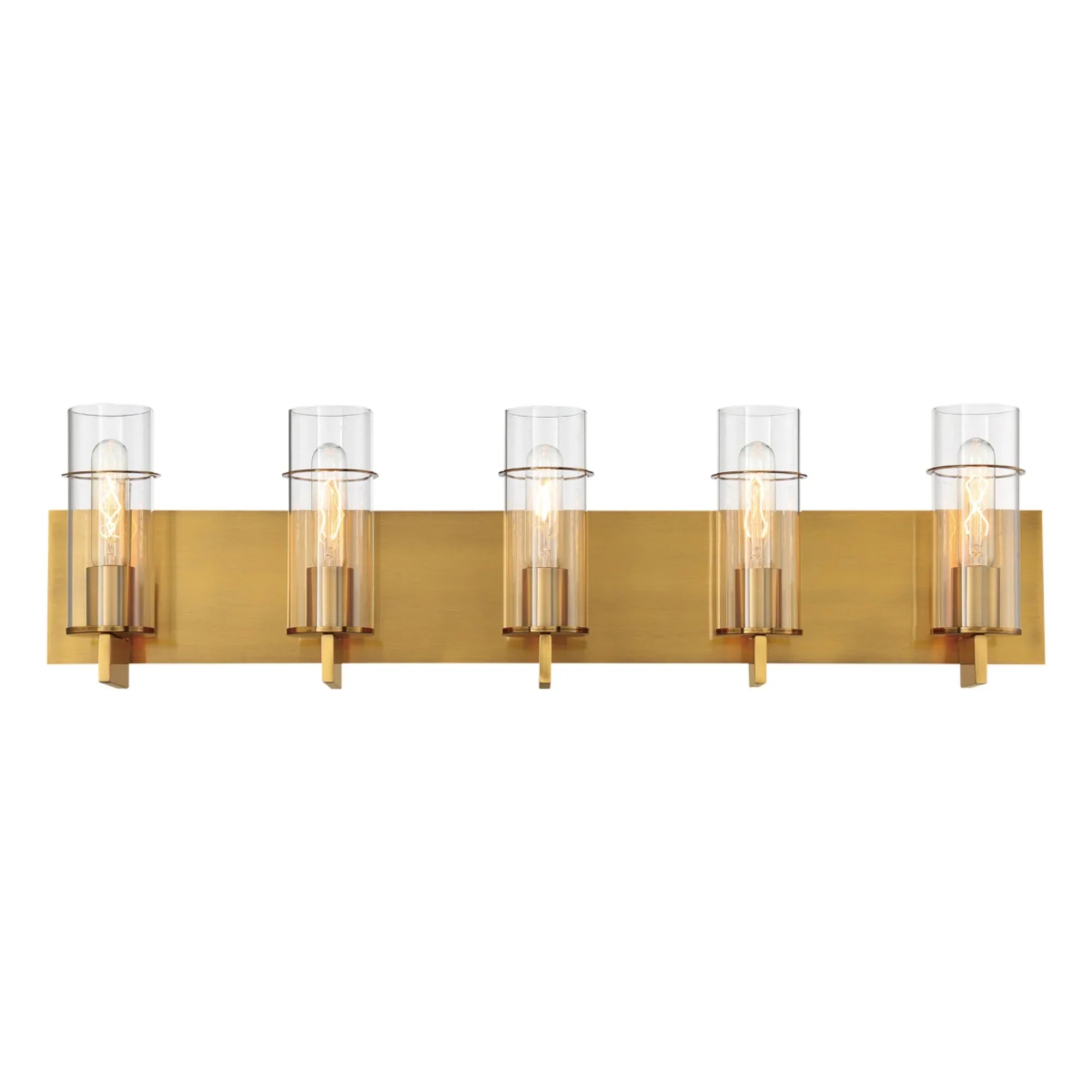 Pista 5-Light 34" Vanity, Gold Finish - Bees Lighting