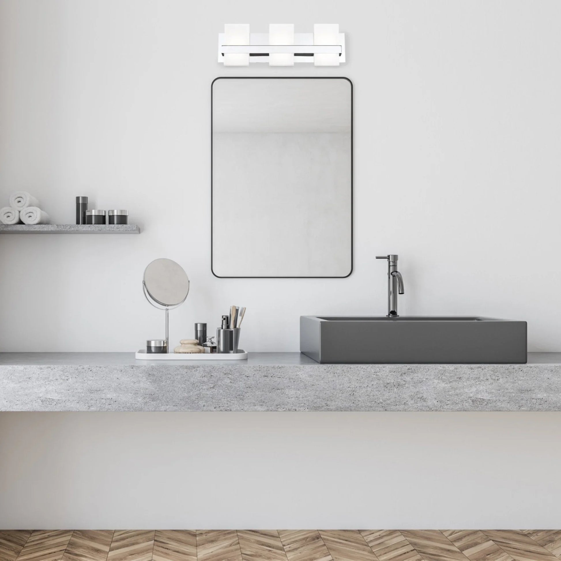 Cambridge 3-Light 21" LED Vanity, Chrome Finish - Bees Lighting