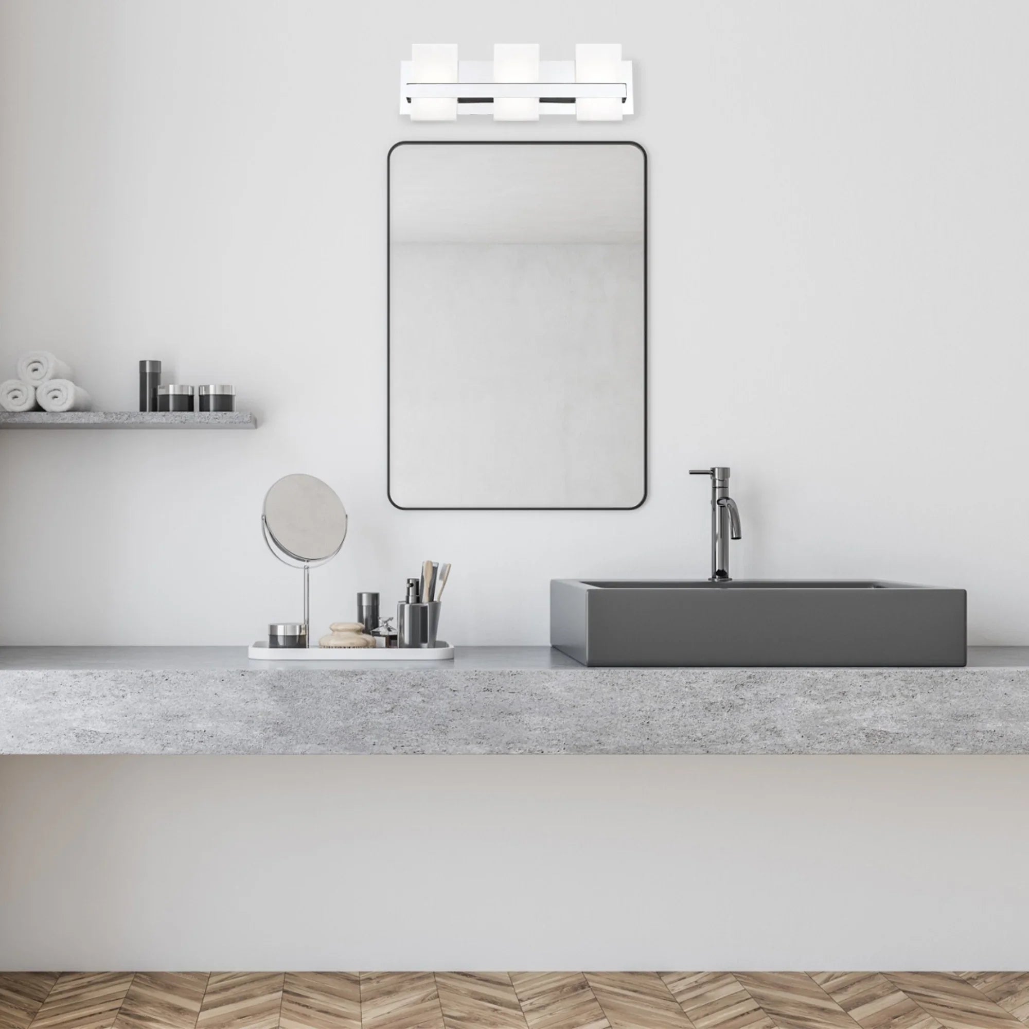 Cambridge 3-Light 21" LED Vanity, Chrome Finish - Bees Lighting