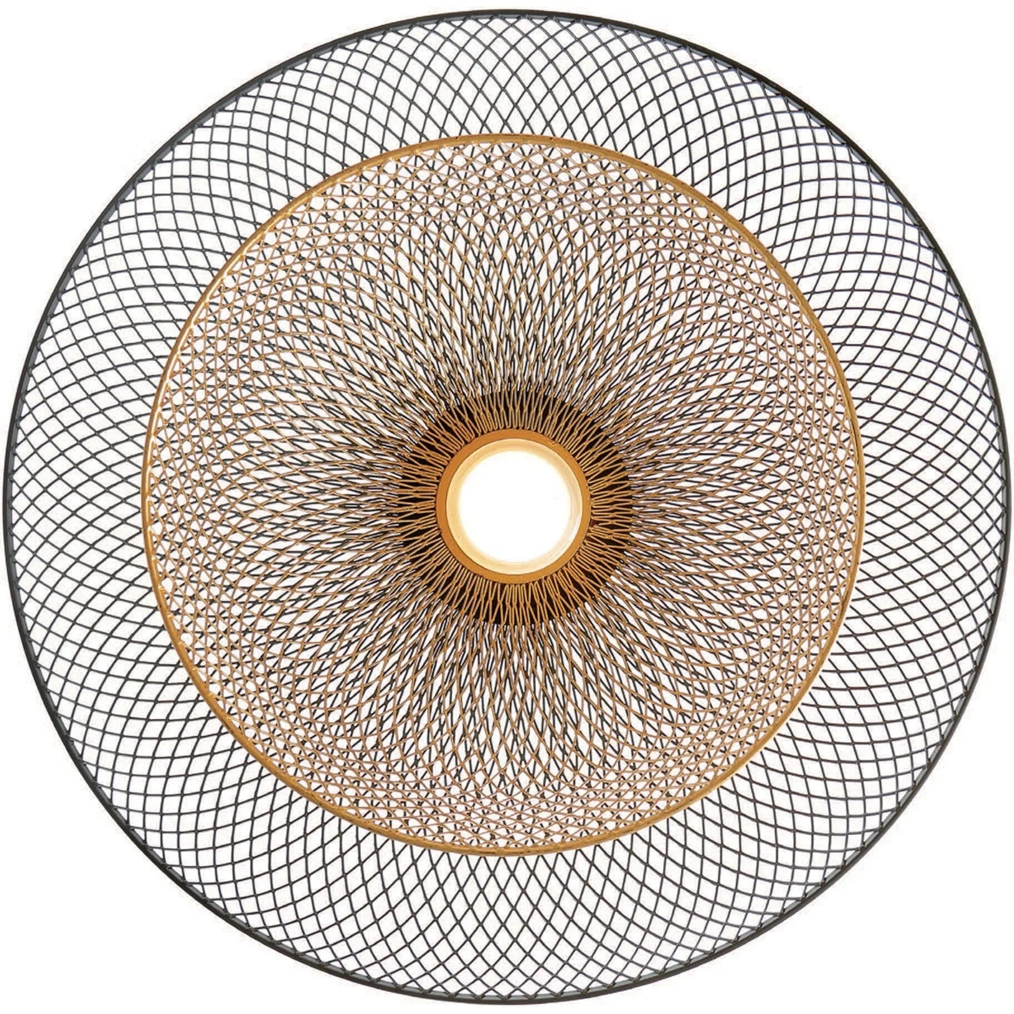 Kenmore 16" LED Pendant, Black & Gold Finish - Bees Lighting