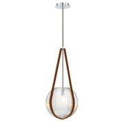 Rosemount 27" Pendant, Chrome Finish with Clear Glass - Bees Lighting