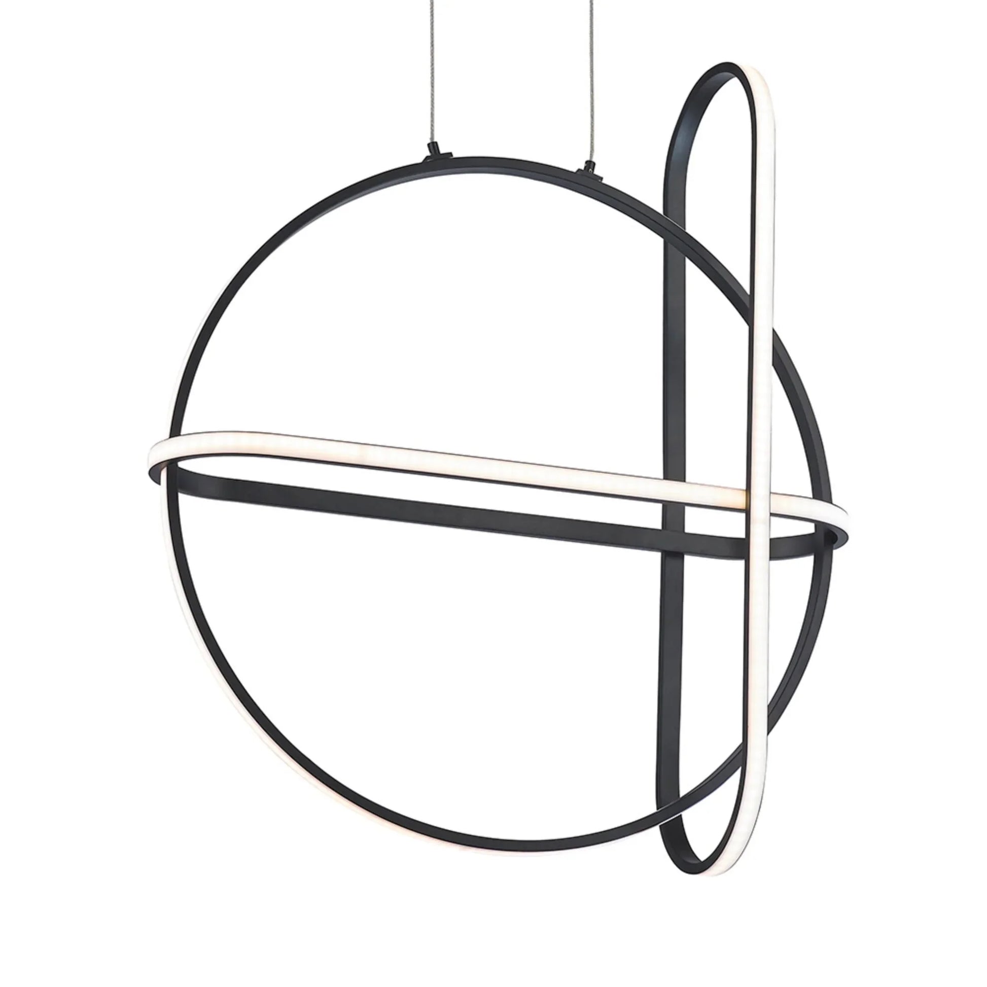 Berkley 3-Light 24" LED Chandelier, Black Finish - Bees Lighting