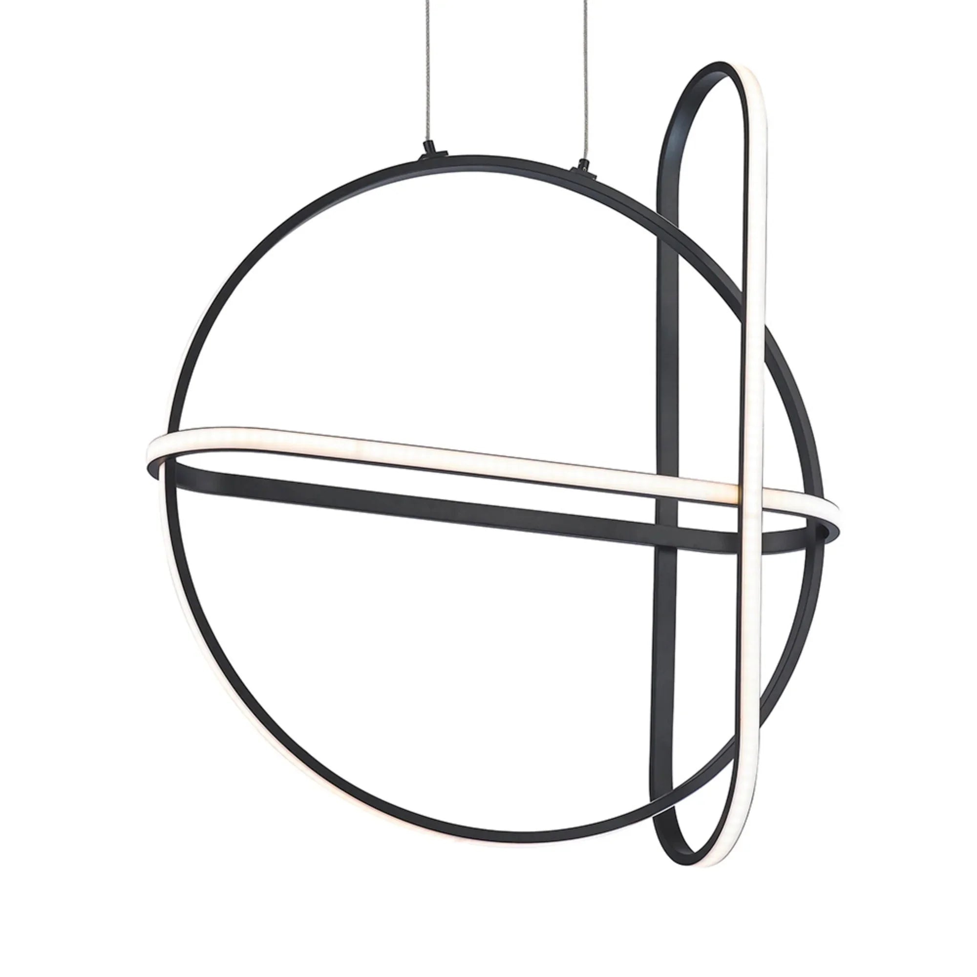 Berkley 3-Light 24" LED Chandelier, Black Finish - Bees Lighting