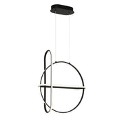 Berkley 3-Light 24" LED Chandelier, Black Finish - Bees Lighting
